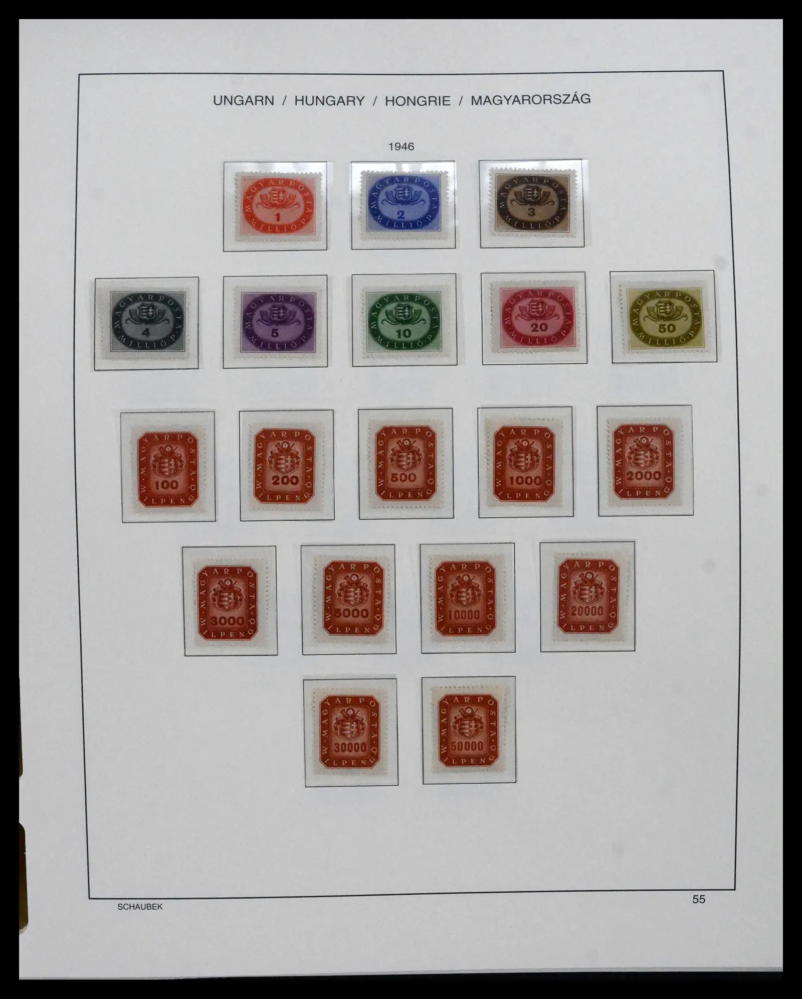 41865 0048 - Postzegelverzameling 41865 Hongarije 1913-2010.