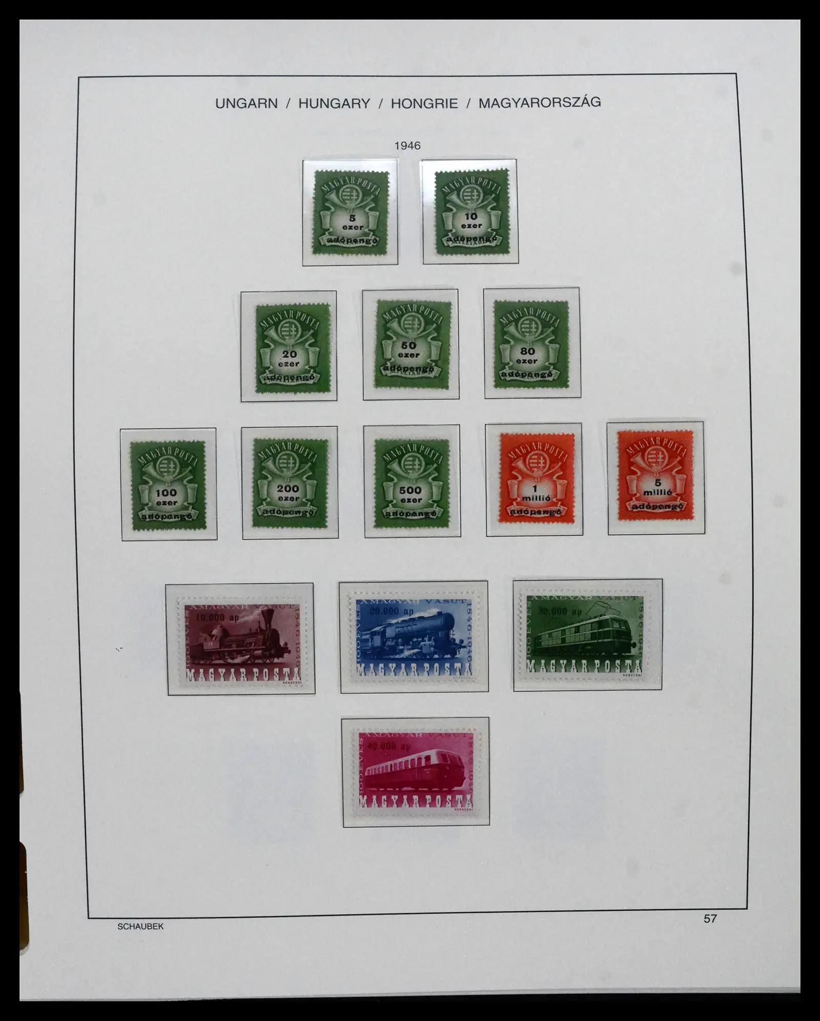 41865 0050 - Postzegelverzameling 41865 Hongarije 1913-2010.