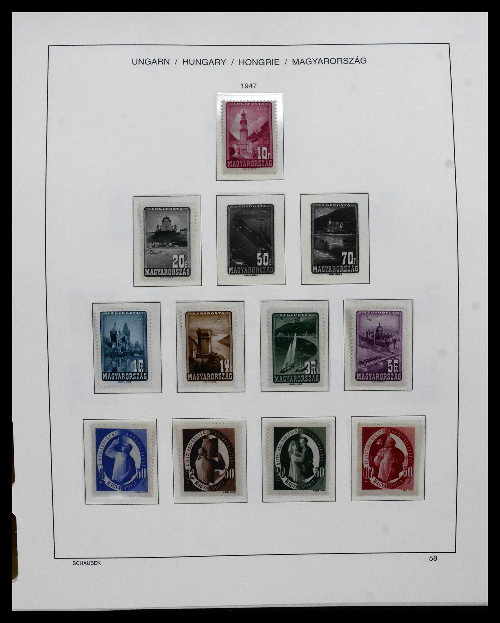 41865 0052 - Postzegelverzameling 41865 Hongarije 1913-2010.