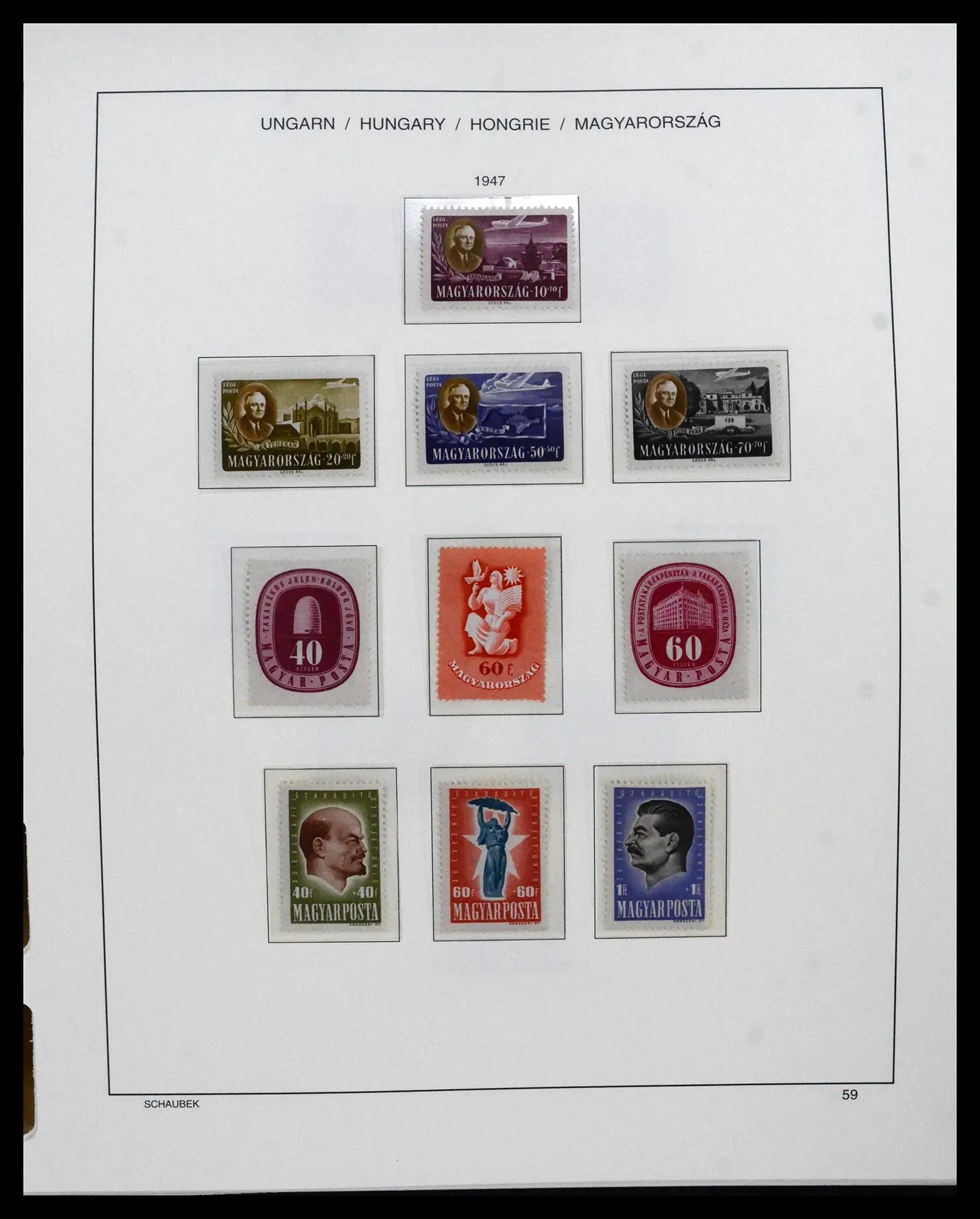 41865 0054 - Postzegelverzameling 41865 Hongarije 1913-2010.