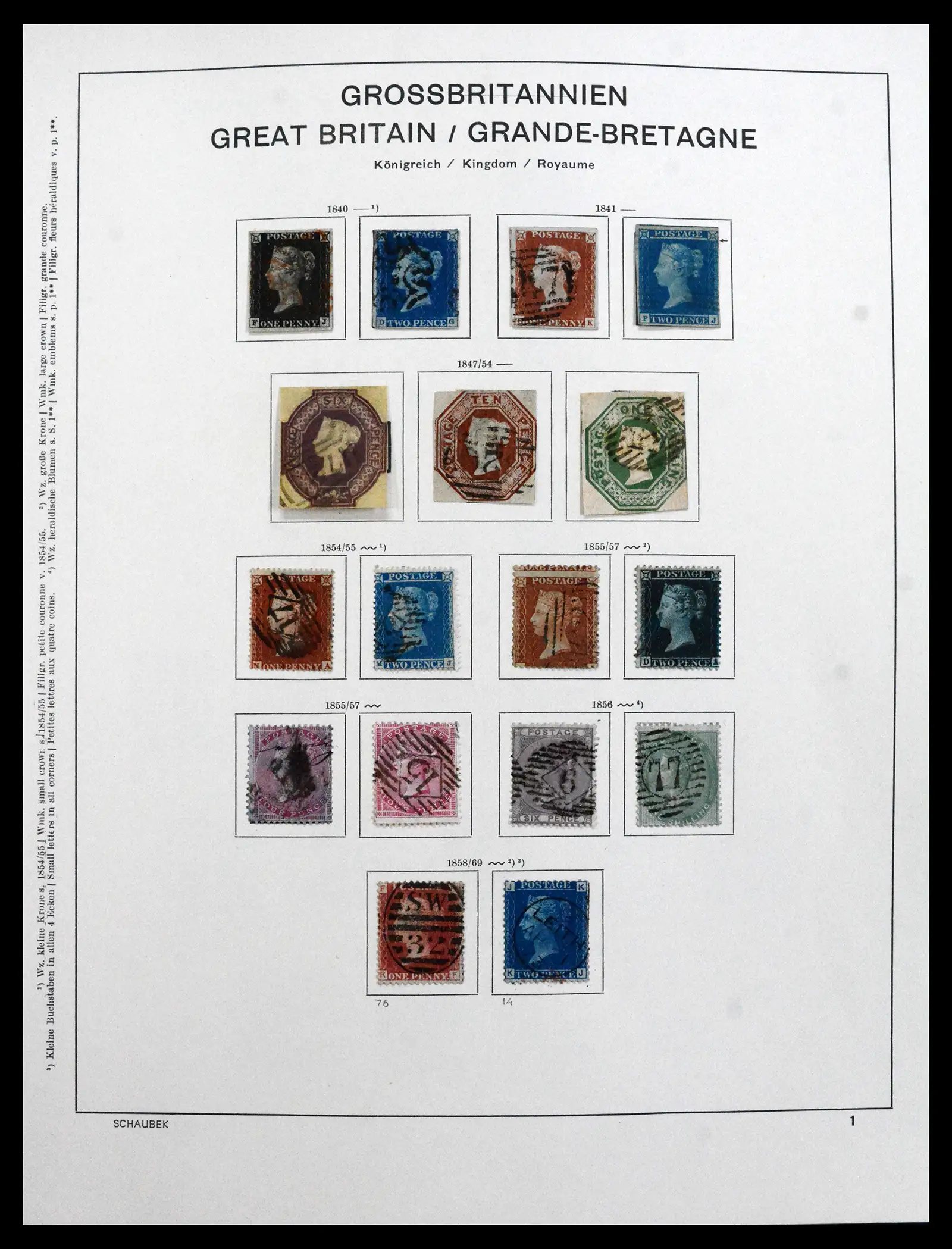 41867 0001 - Stamp collection 41867 Great Britain 1840-1981.