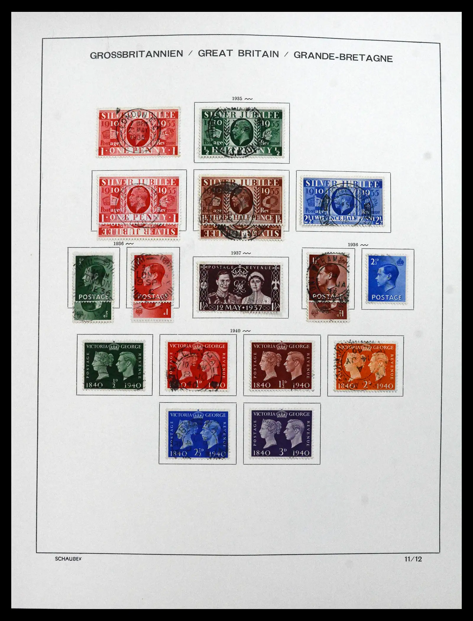 41867 0014 - Stamp collection 41867 Great Britain 1840-1981.
