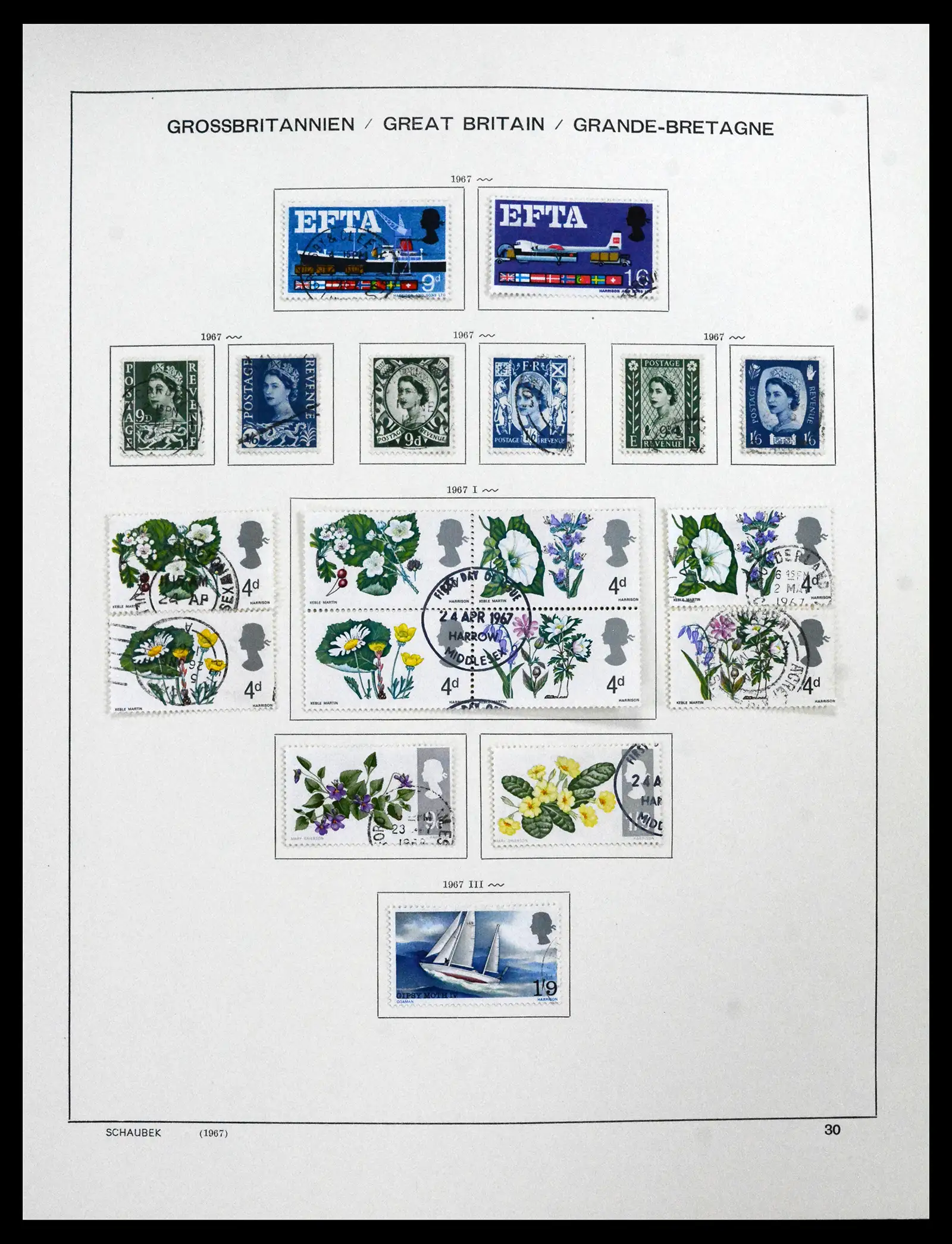 41867 0044 - Stamp collection 41867 Great Britain 1840-1981.