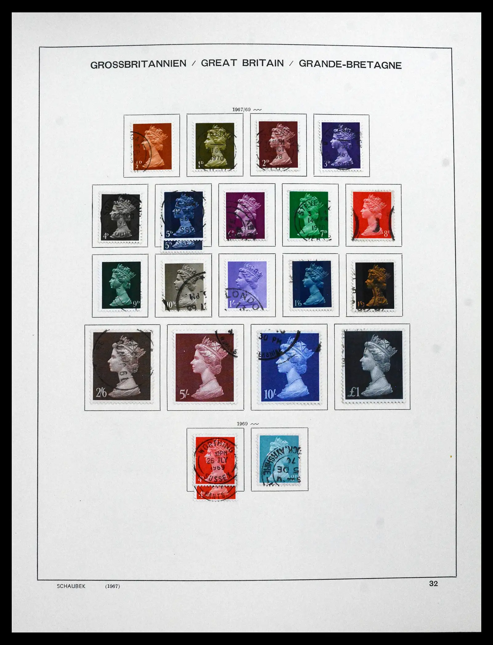 41867 0046 - Stamp collection 41867 Great Britain 1840-1981.