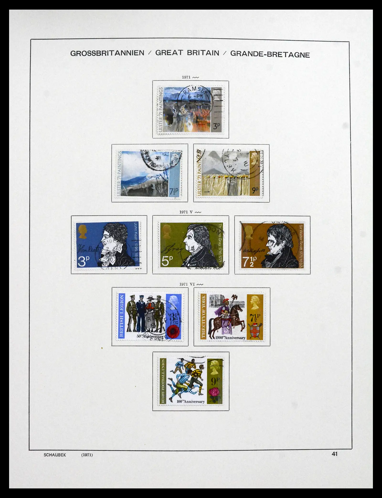 41867 0058 - Stamp collection 41867 Great Britain 1840-1981.
