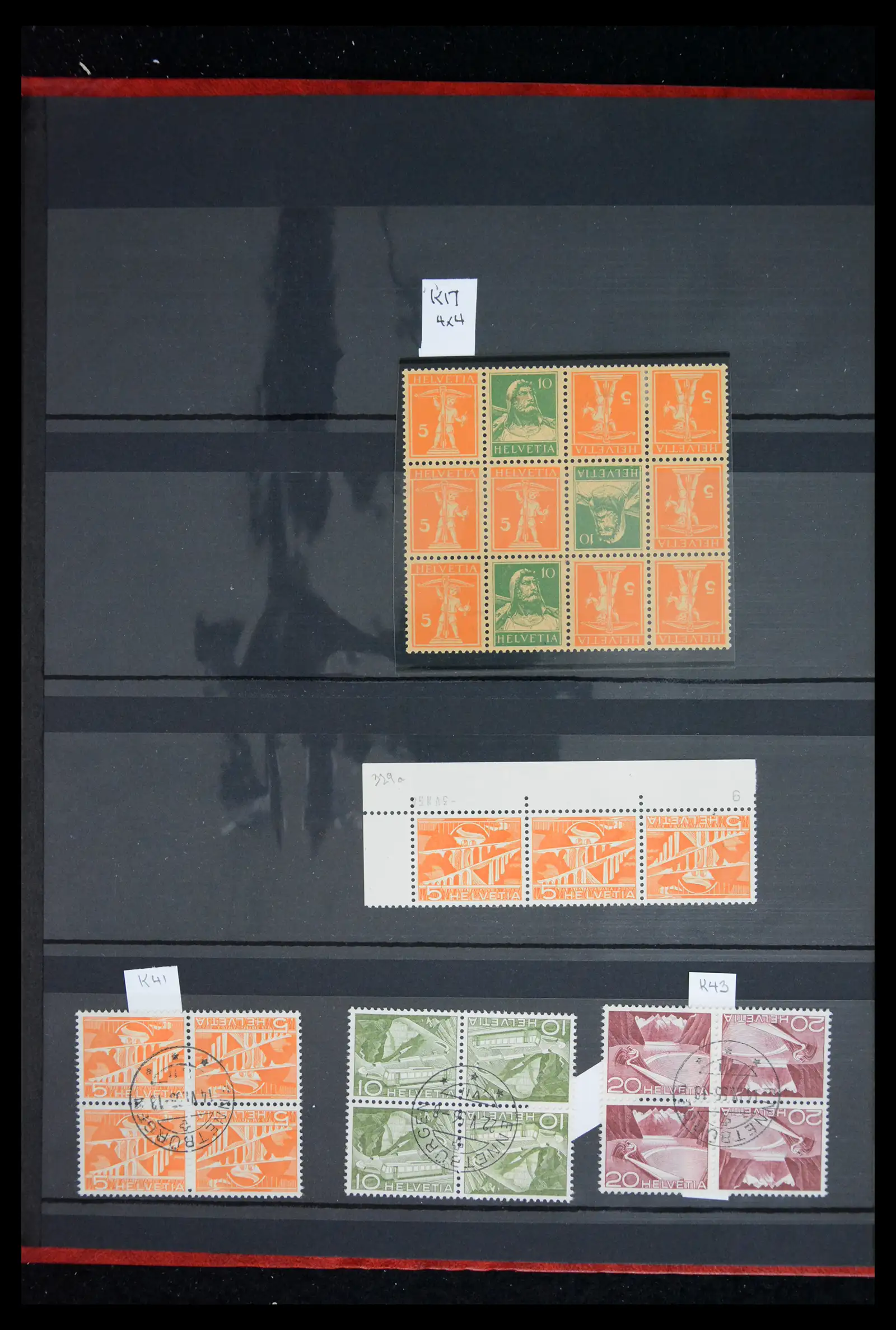 41872 0002 - Stamp collection 41872 Switzerland combinations 1910-1949.