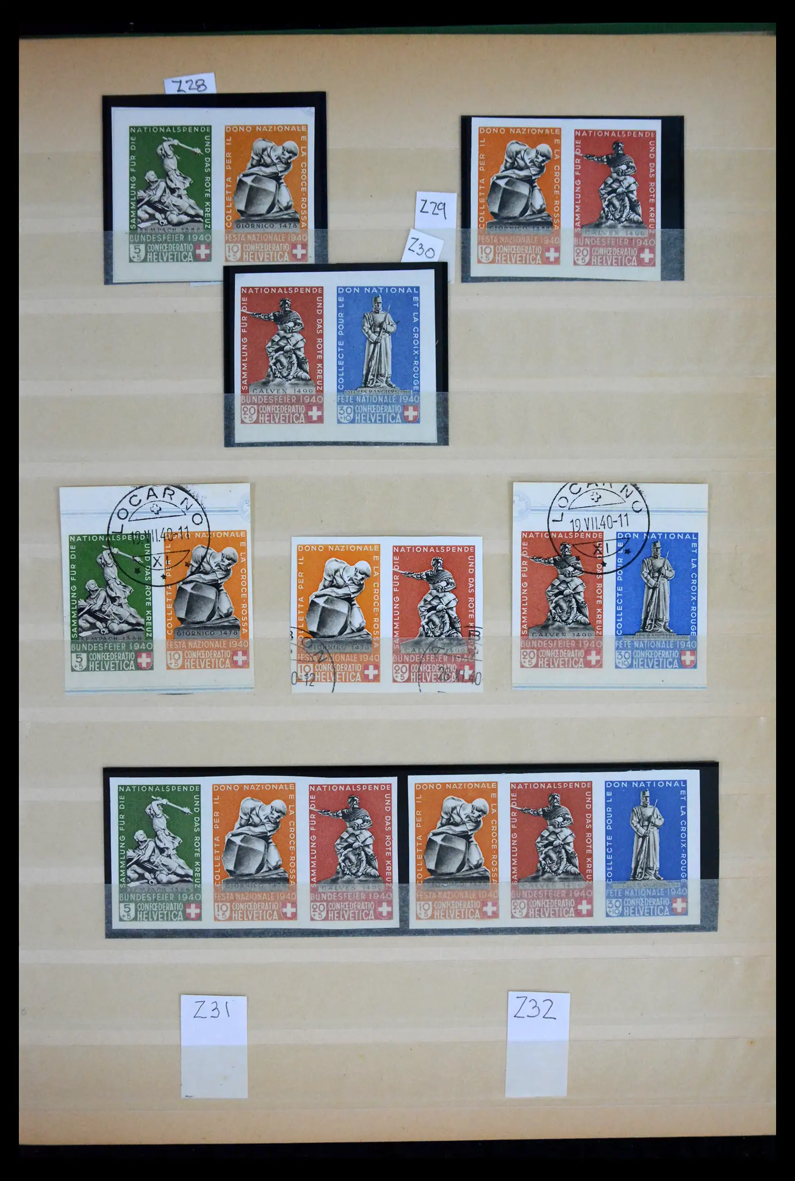41873 0004 - Postzegelverzameling 41873 Zwitserland combinaties 1914-2015.