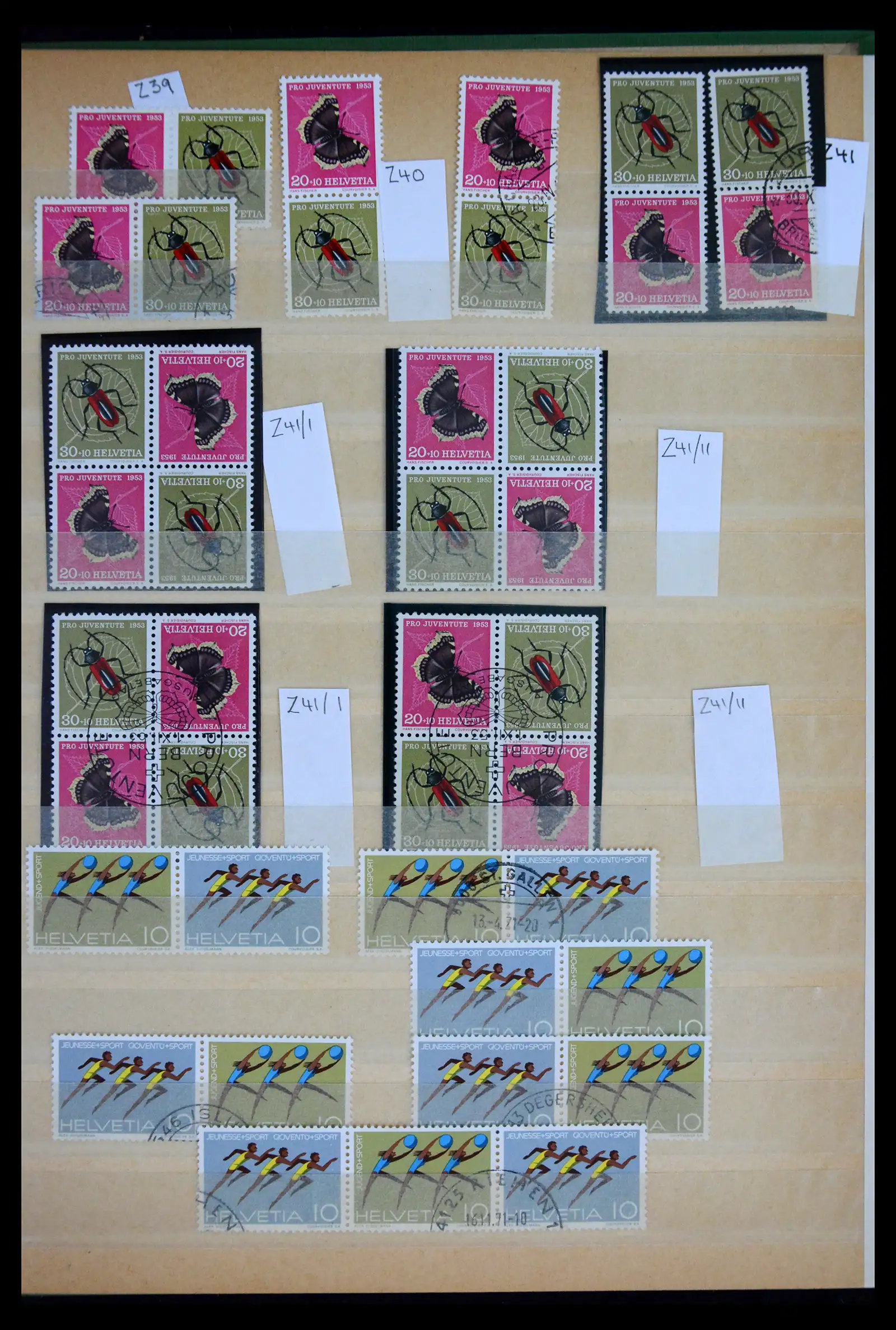 41873 0005 - Postzegelverzameling 41873 Zwitserland combinaties 1914-2015.