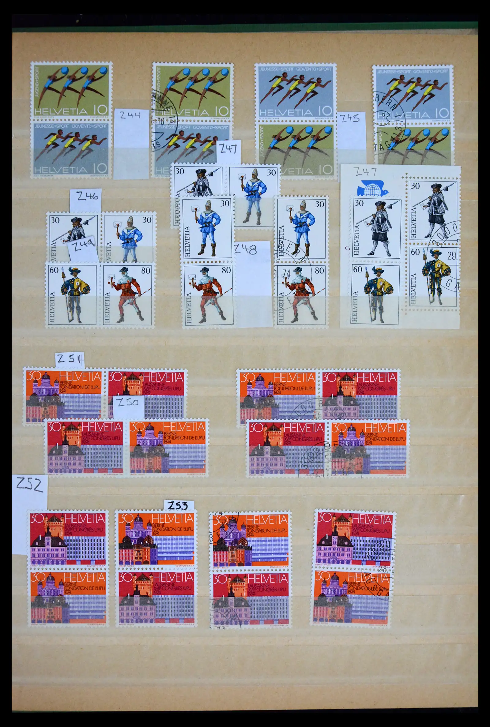 41873 0006 - Postzegelverzameling 41873 Zwitserland combinaties 1914-2015.