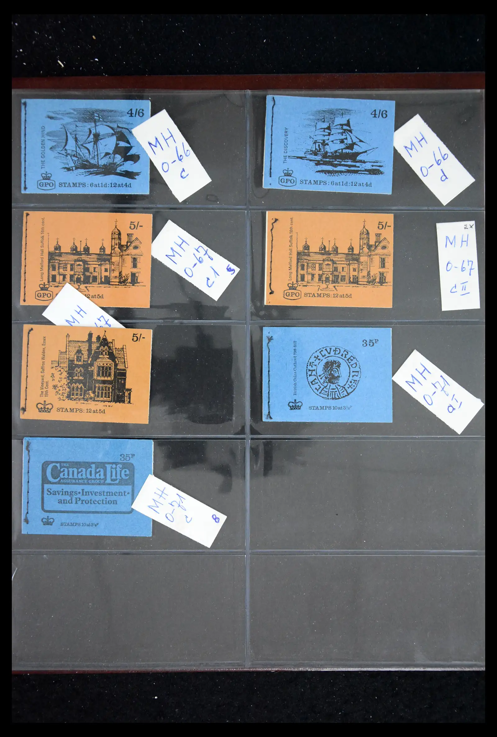 41876 0003 - Postzegelverzameling 41876 Engeland postzegelboekjes 1954-1971.