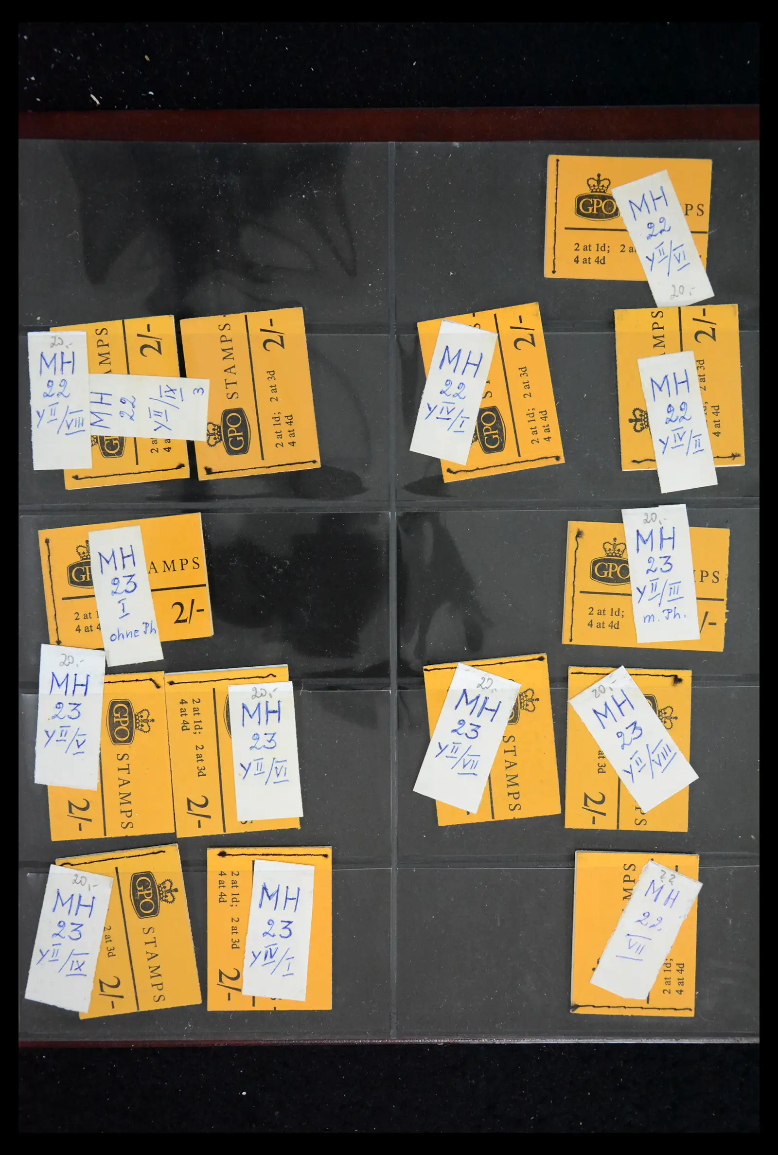 41876 0005 - Postzegelverzameling 41876 Engeland postzegelboekjes 1954-1971.