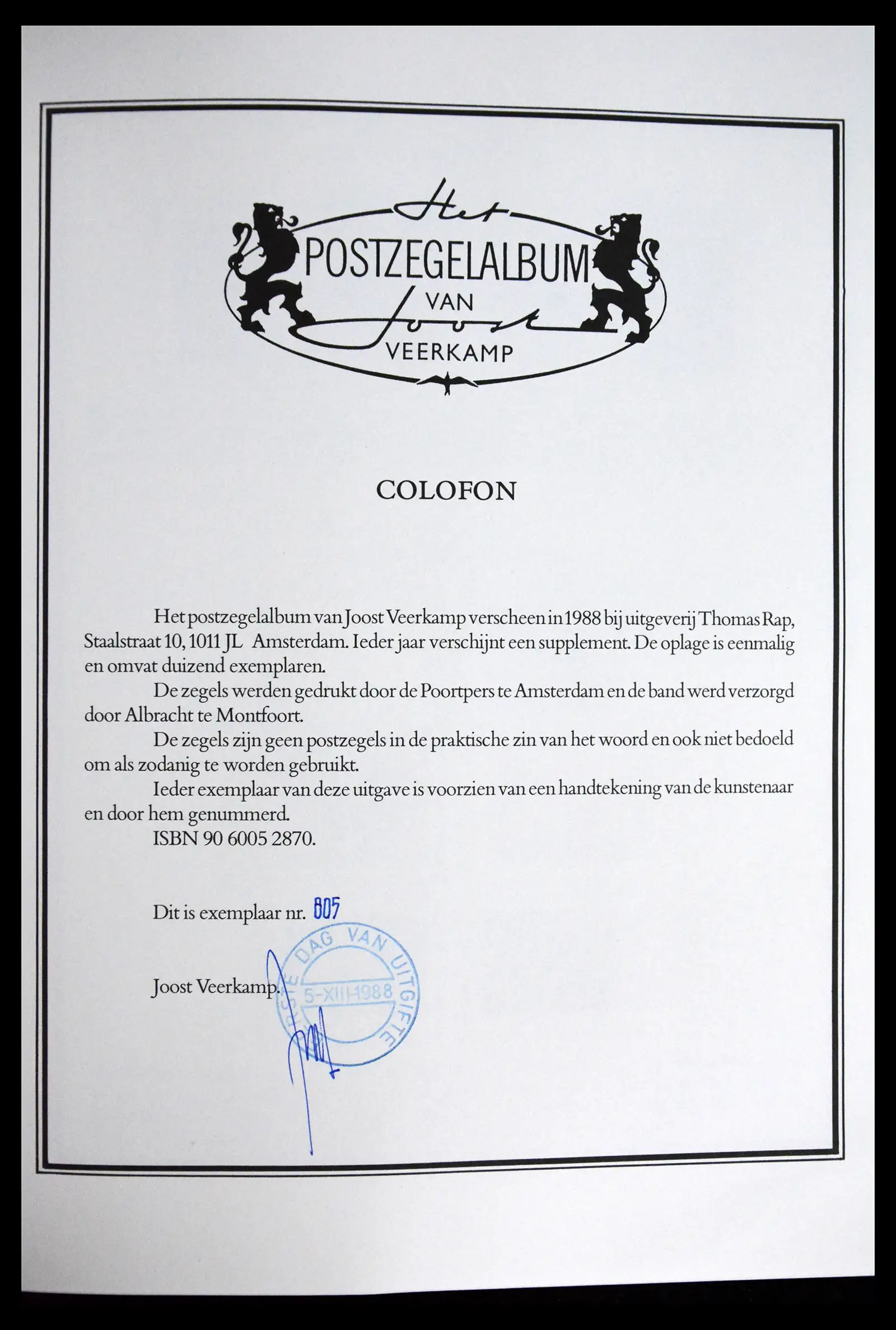 41877 0031 - Postzegelverzameling 41877 Nederland Joost Veerkamp album.