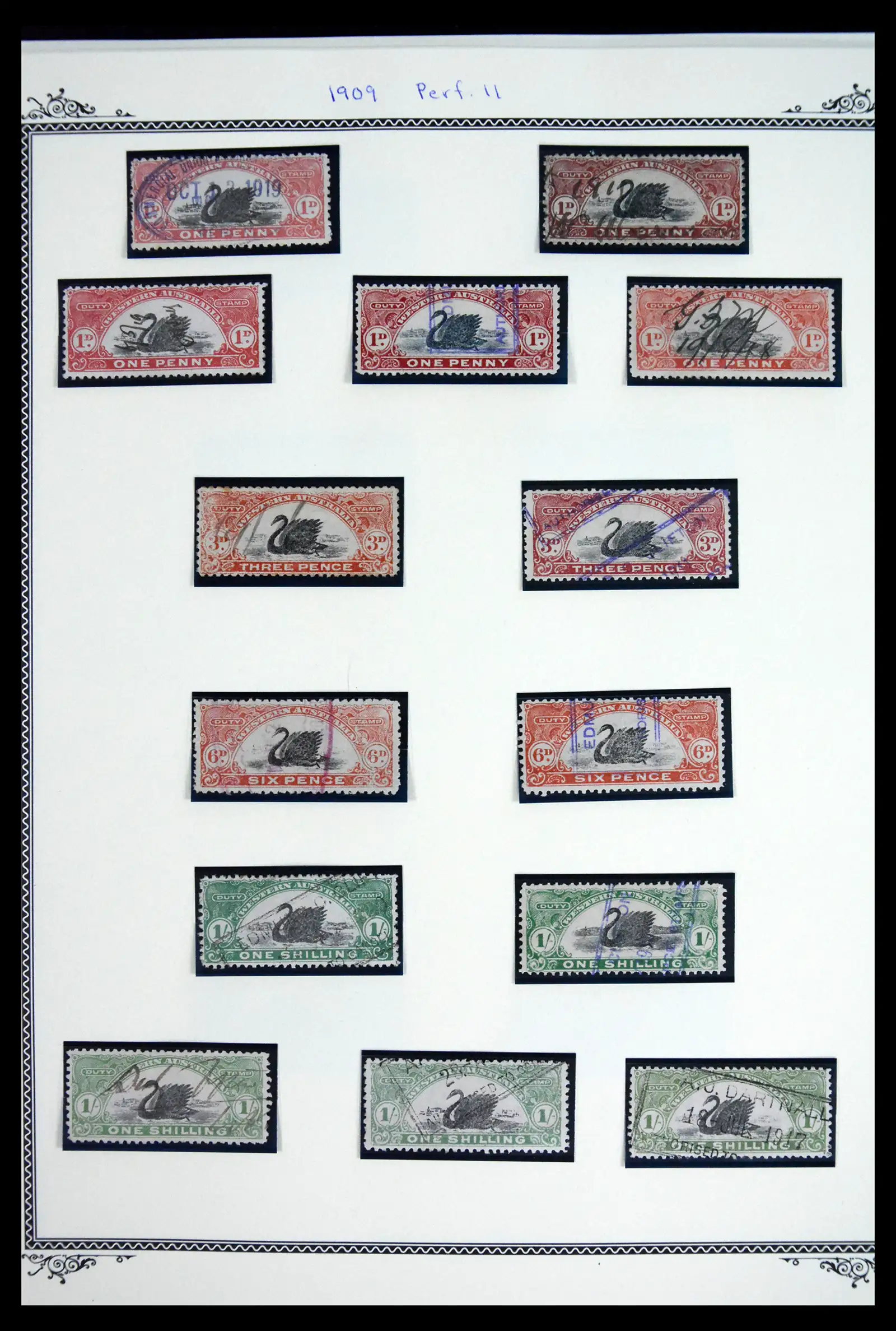 41878 0002 - Postzegelverzameling 41878 Western Australia fiscaal 1882-1930.