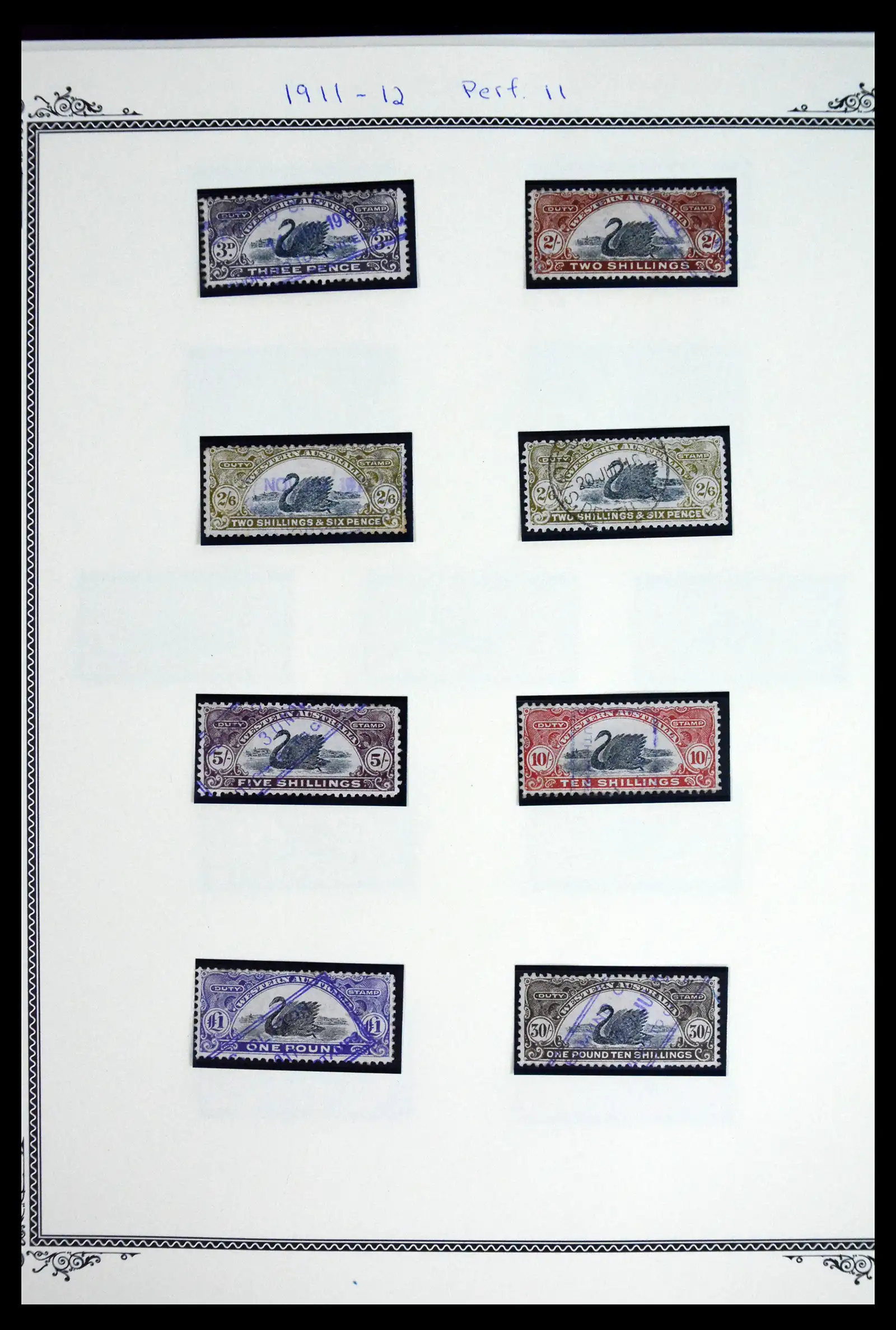 41878 0003 - Postzegelverzameling 41878 Western Australia fiscaal 1882-1930.
