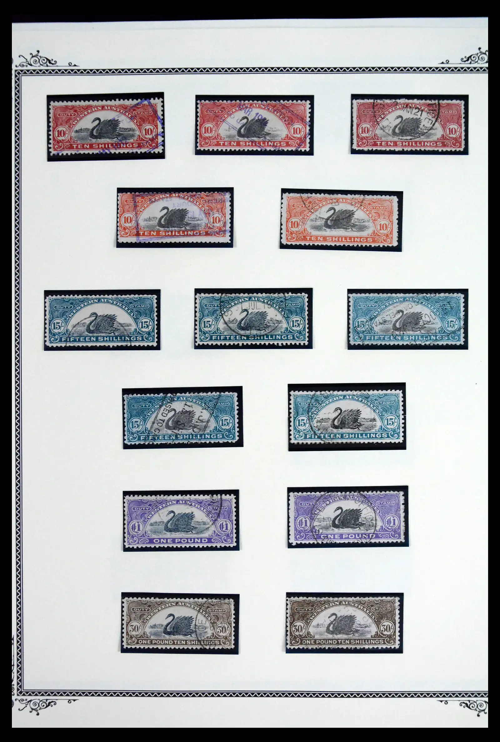 41878 0006 - Postzegelverzameling 41878 Western Australia fiscaal 1882-1930.
