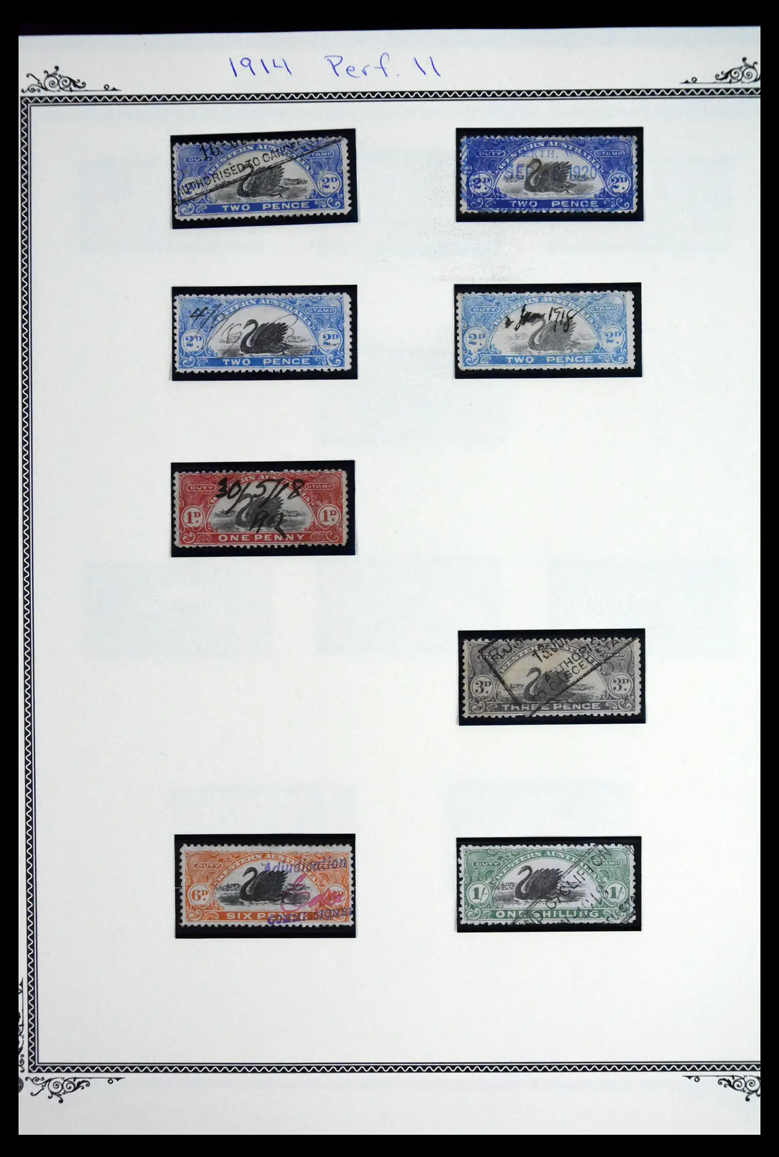 41878 0007 - Postzegelverzameling 41878 Western Australia fiscaal 1882-1930.