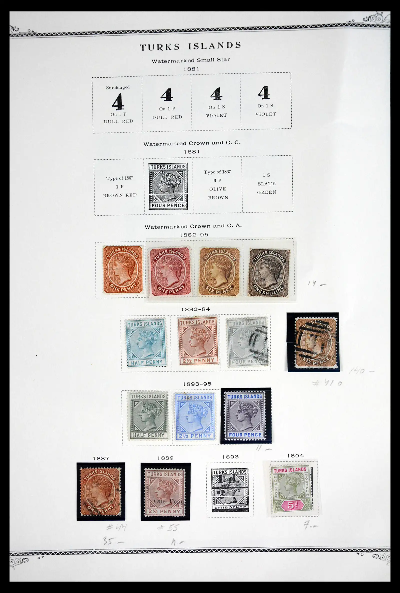 41881 0001 - Postzegelverzameling 41881 Turks and Caicos 1882-1969.