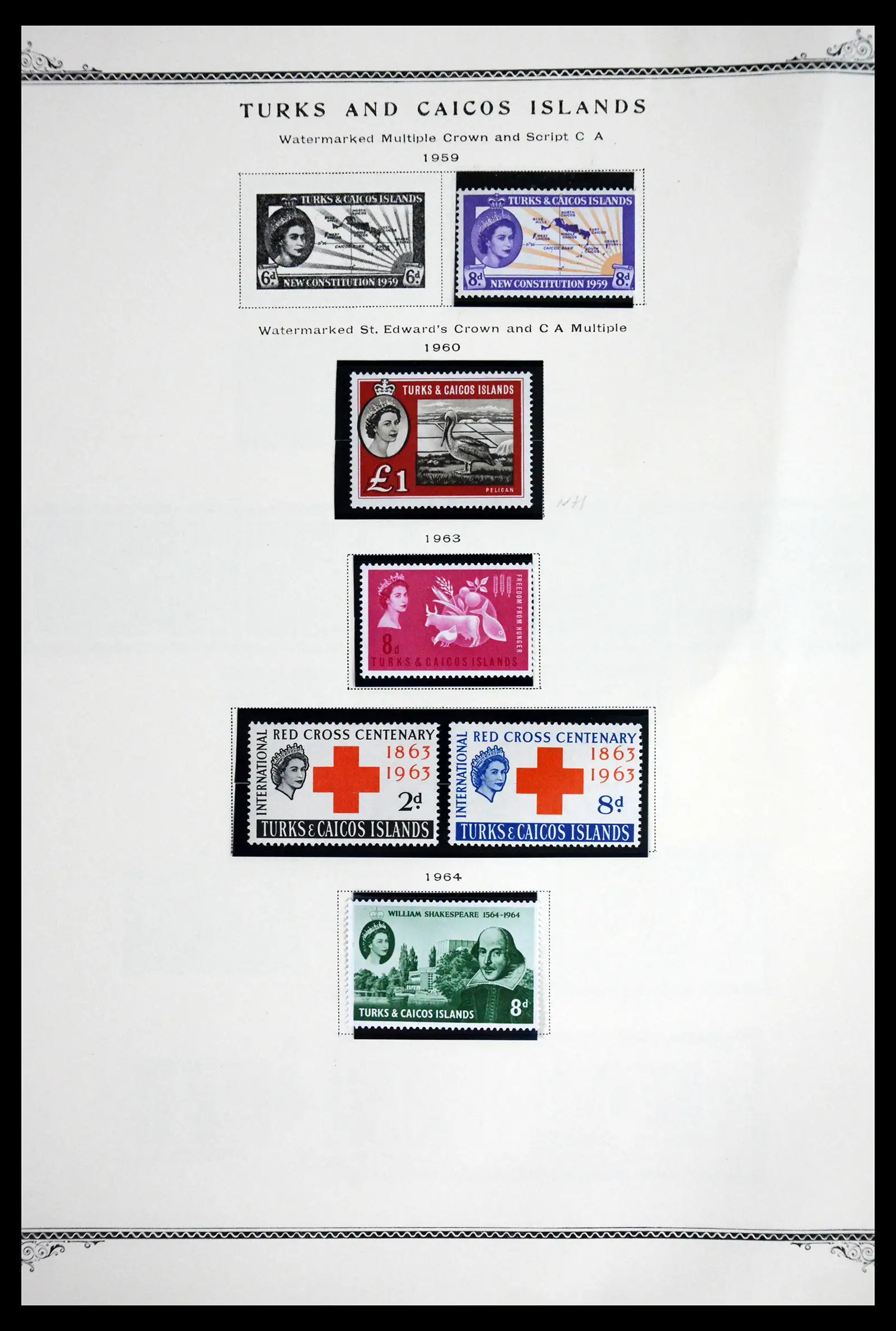 41881 0010 - Postzegelverzameling 41881 Turks and Caicos 1882-1969.