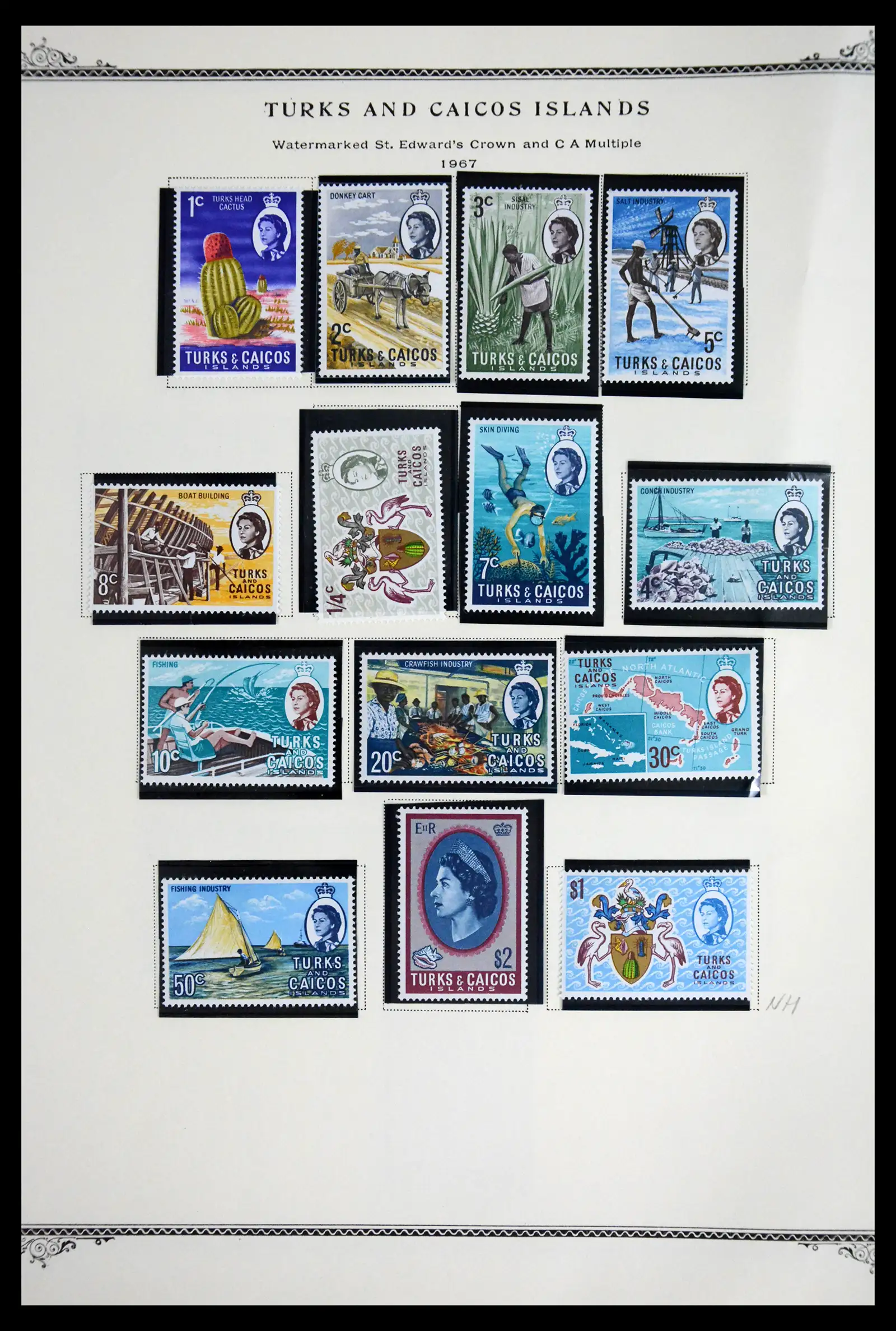 41881 0012 - Postzegelverzameling 41881 Turks and Caicos 1882-1969.