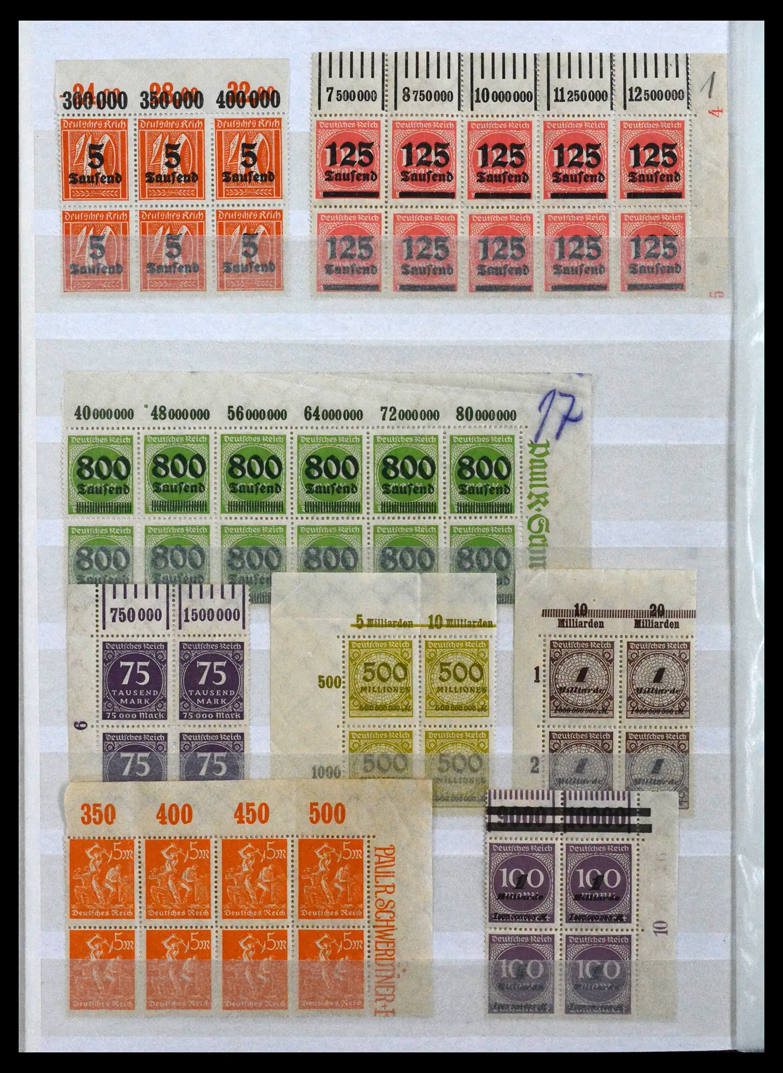 41896 0006 - Stamp collection 41896 German Reich Han numbers 1921-1923.