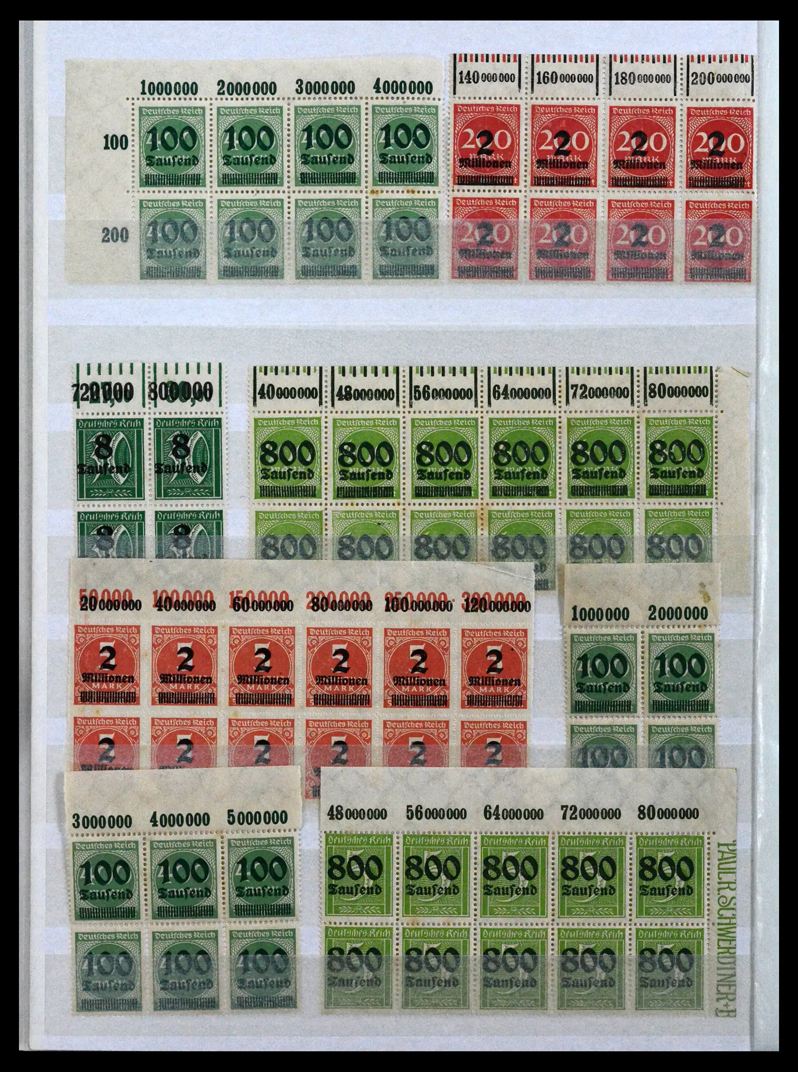 41896 0008 - Stamp collection 41896 German Reich Han numbers 1921-1923.