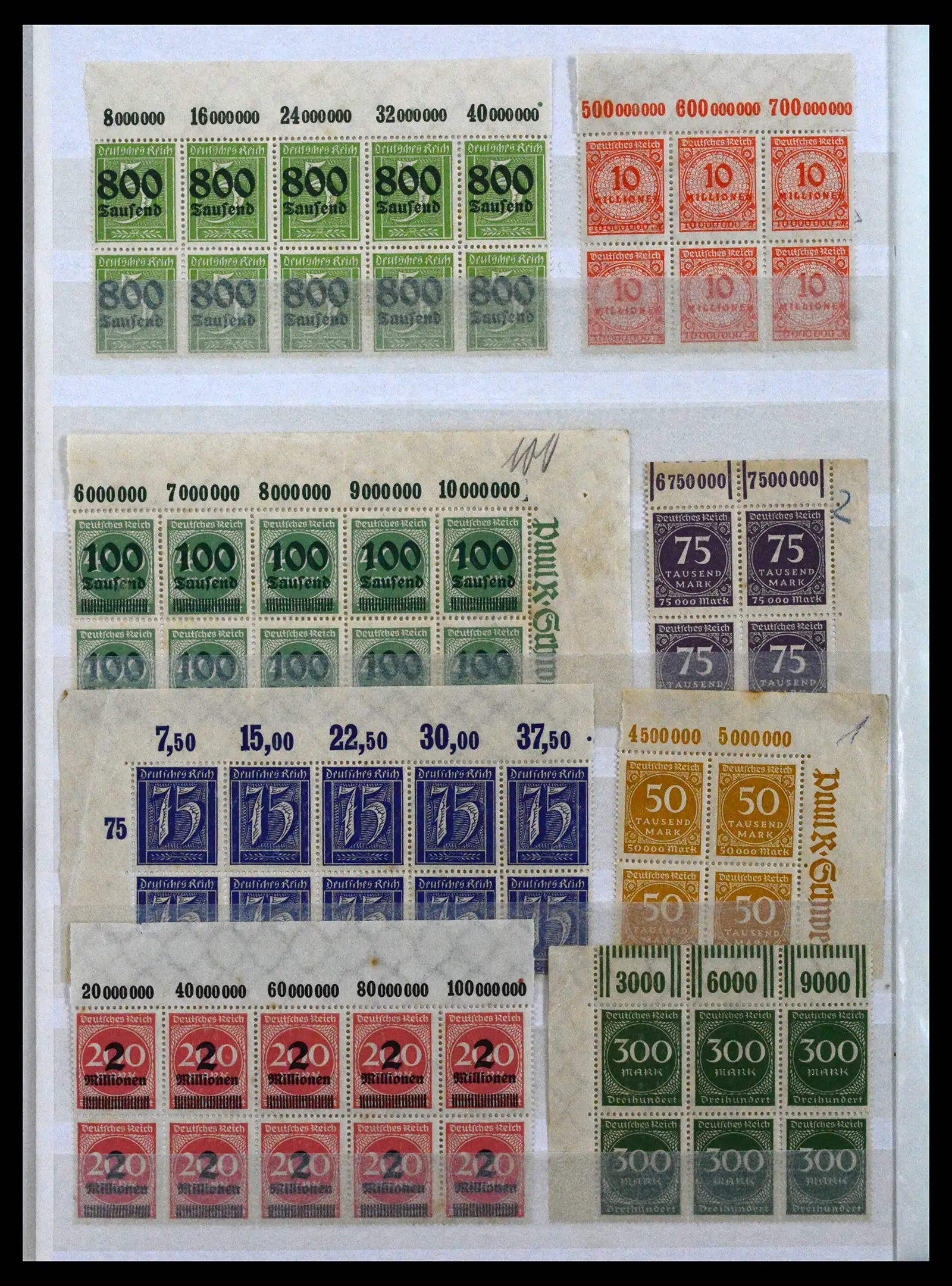 41896 0012 - Stamp collection 41896 German Reich Han numbers 1921-1923.