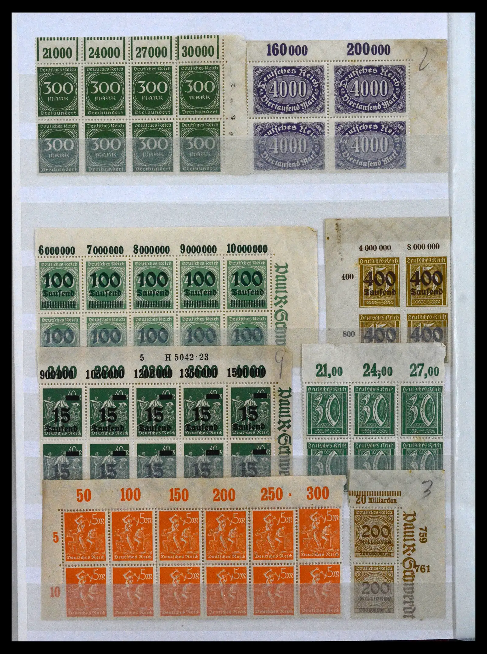 41896 0014 - Stamp collection 41896 German Reich Han numbers 1921-1923.