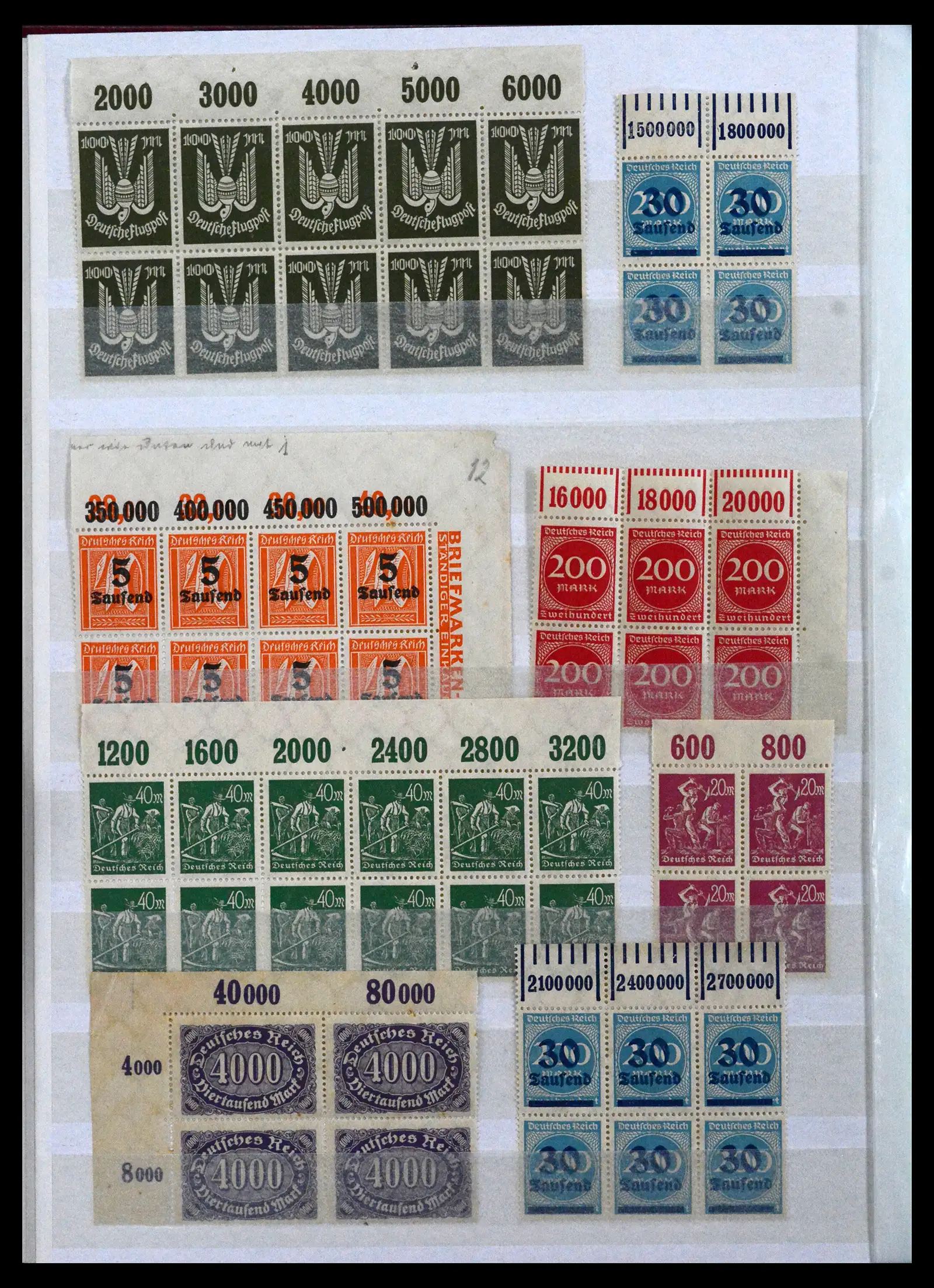 41896 0016 - Stamp collection 41896 German Reich Han numbers 1921-1923.