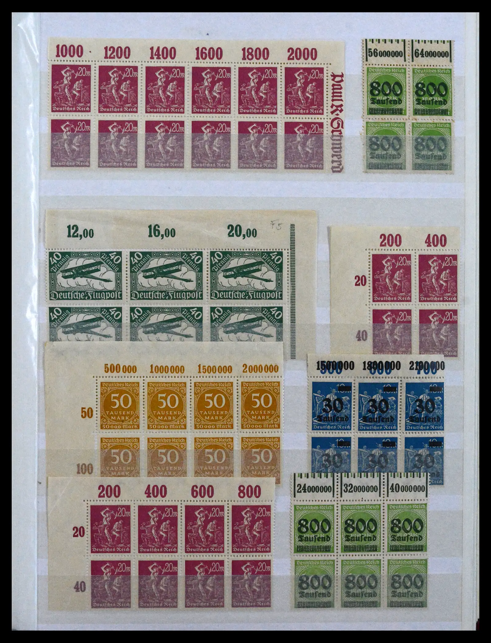 41896 0017 - Stamp collection 41896 German Reich Han numbers 1921-1923.