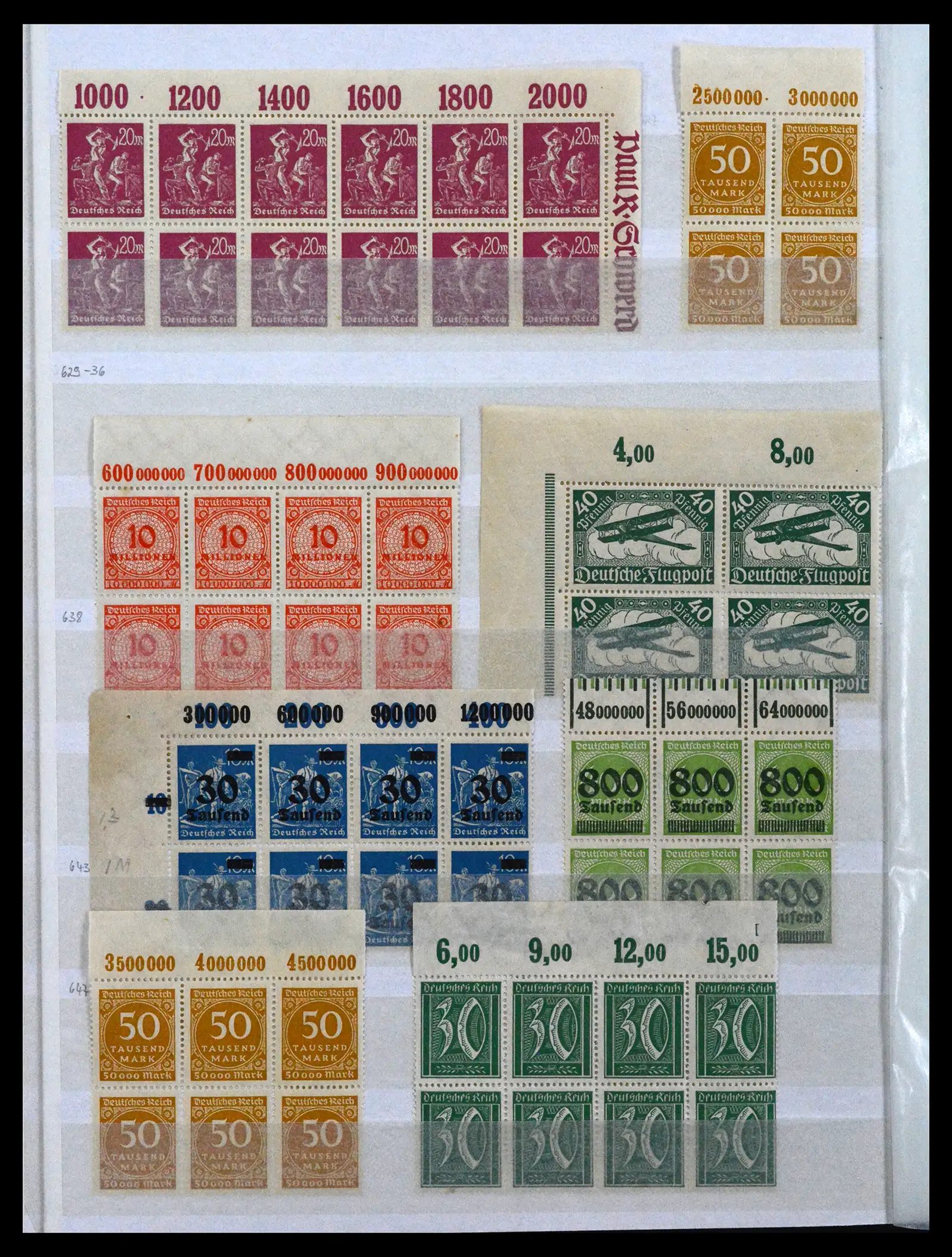 41896 0018 - Stamp collection 41896 German Reich Han numbers 1921-1923.
