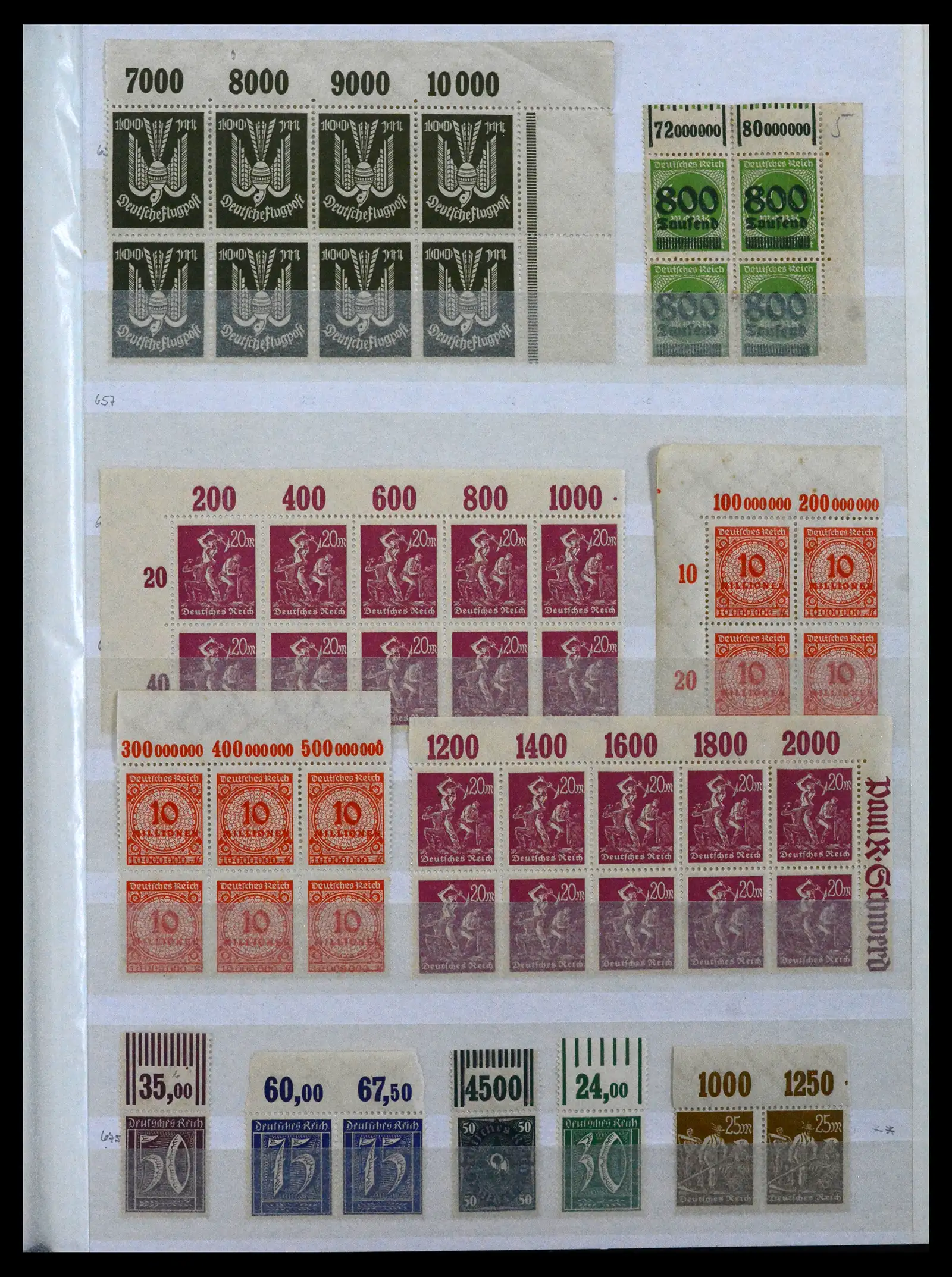 41896 0019 - Stamp collection 41896 German Reich Han numbers 1921-1923.