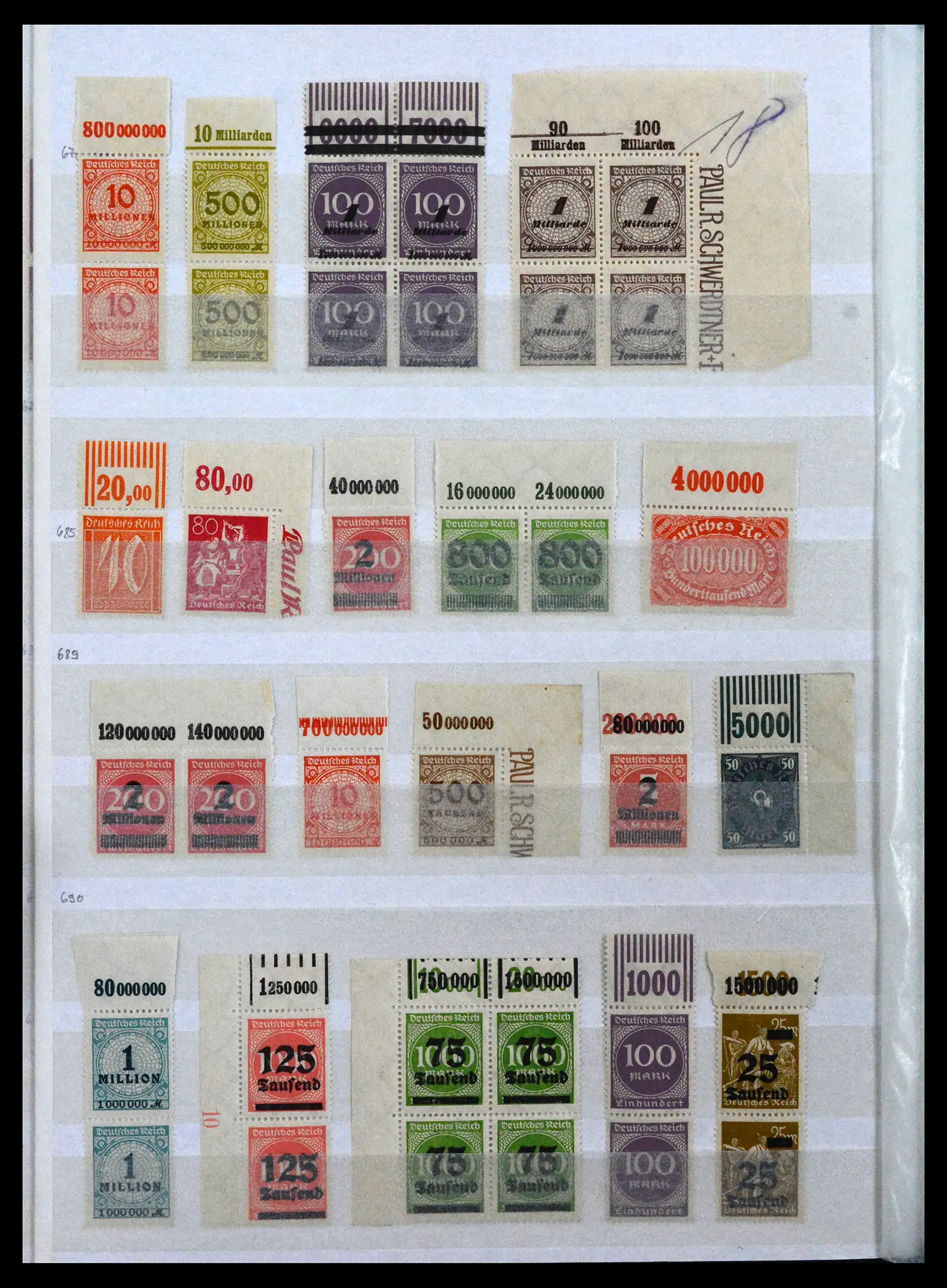 41896 0020 - Stamp collection 41896 German Reich Han numbers 1921-1923.
