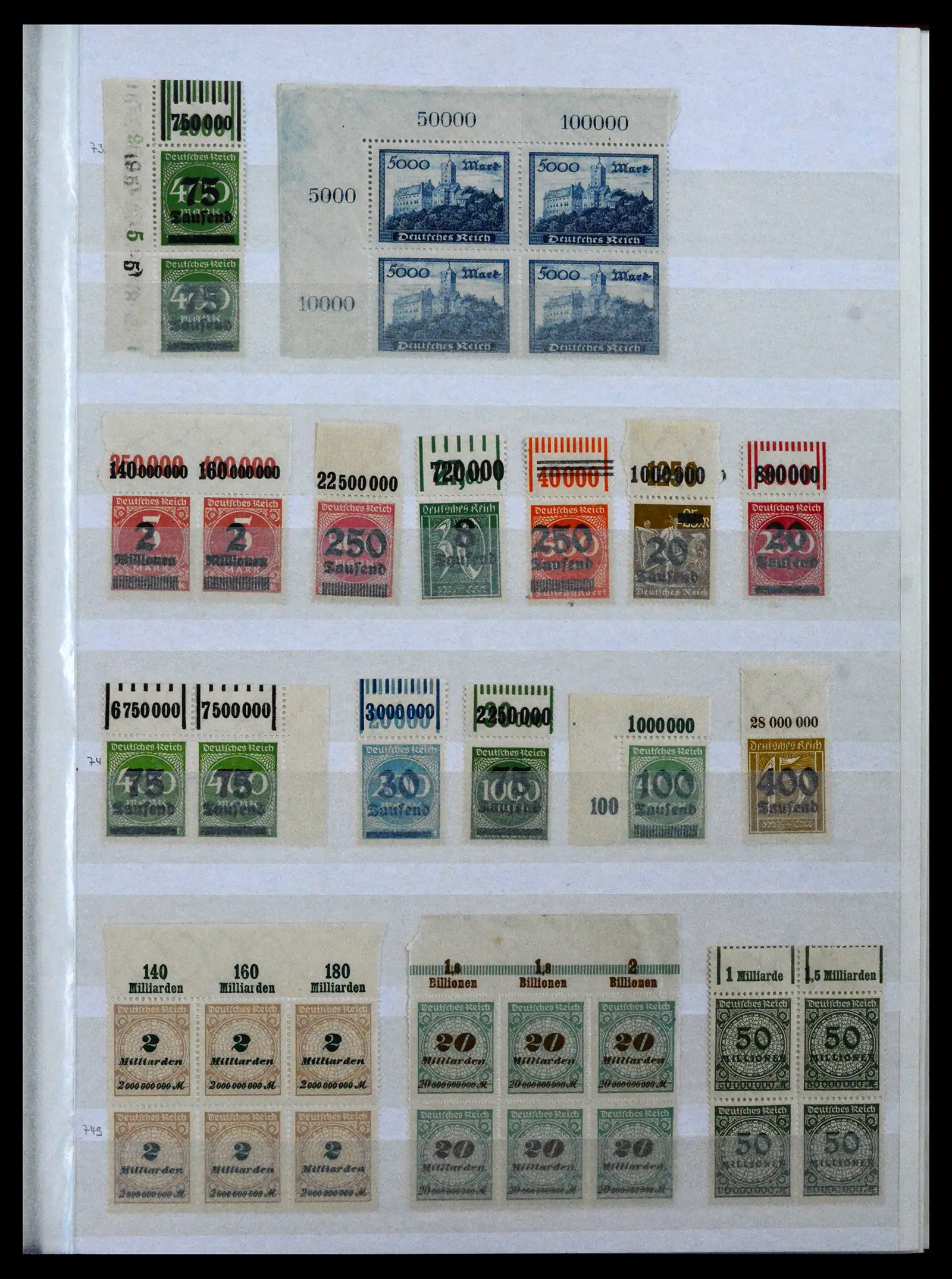 41896 0021 - Stamp collection 41896 German Reich Han numbers 1921-1923.