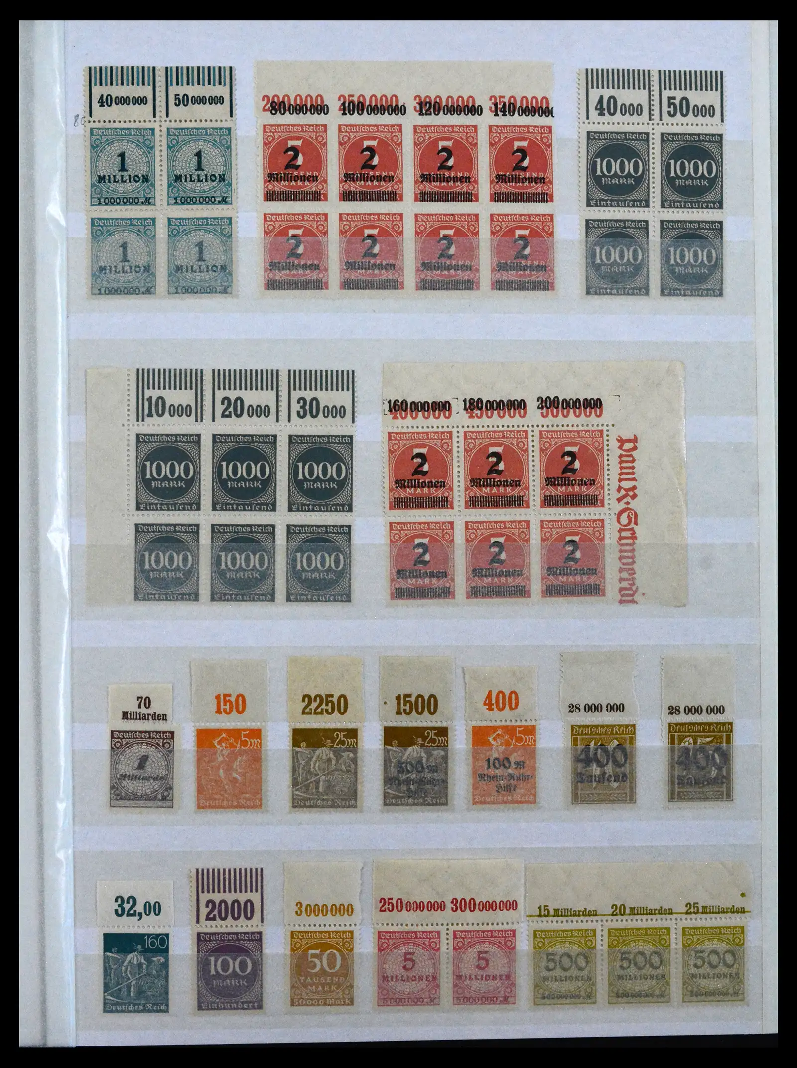 41896 0023 - Stamp collection 41896 German Reich Han numbers 1921-1923.