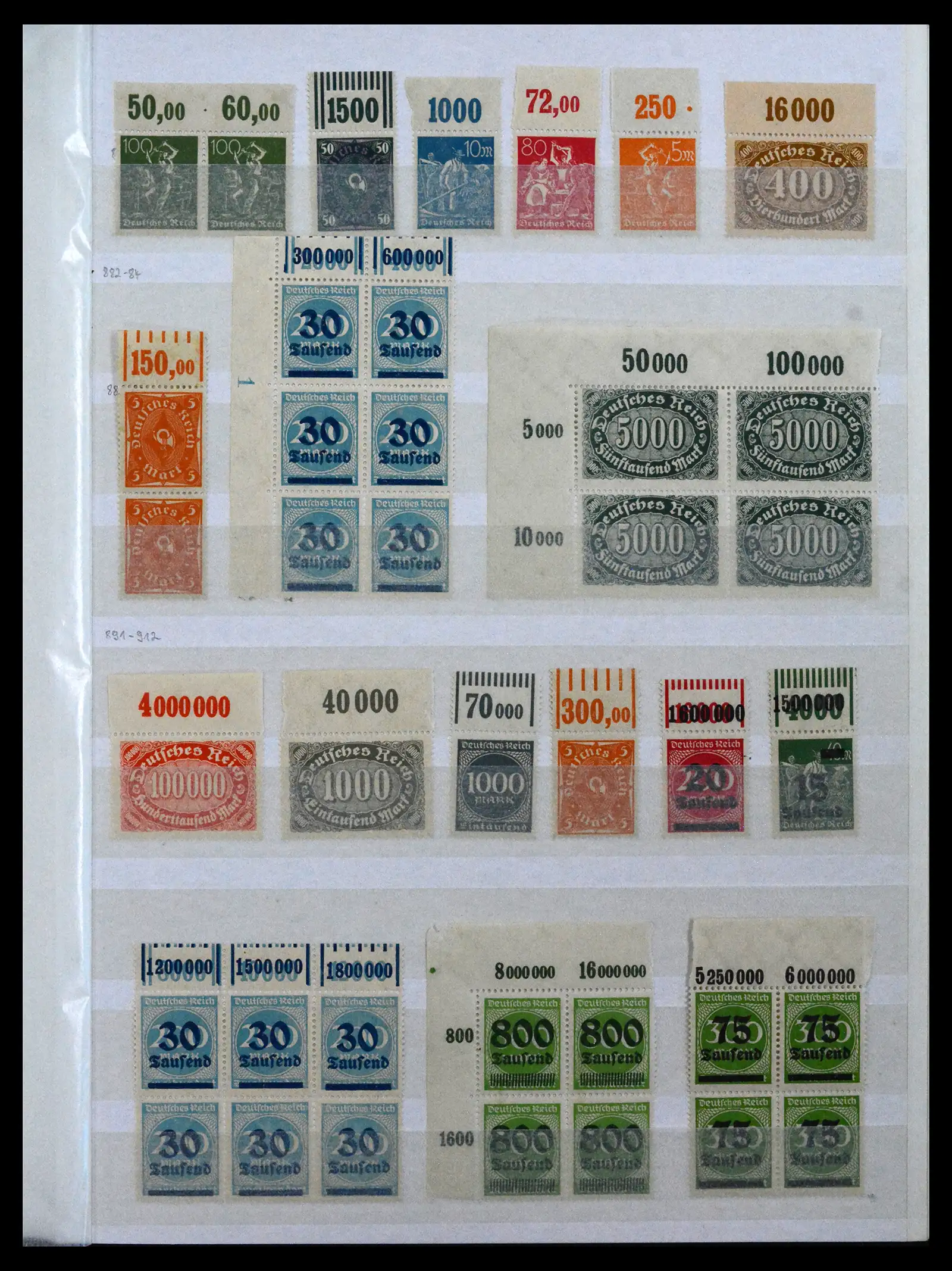 41896 0025 - Stamp collection 41896 German Reich Han numbers 1921-1923.