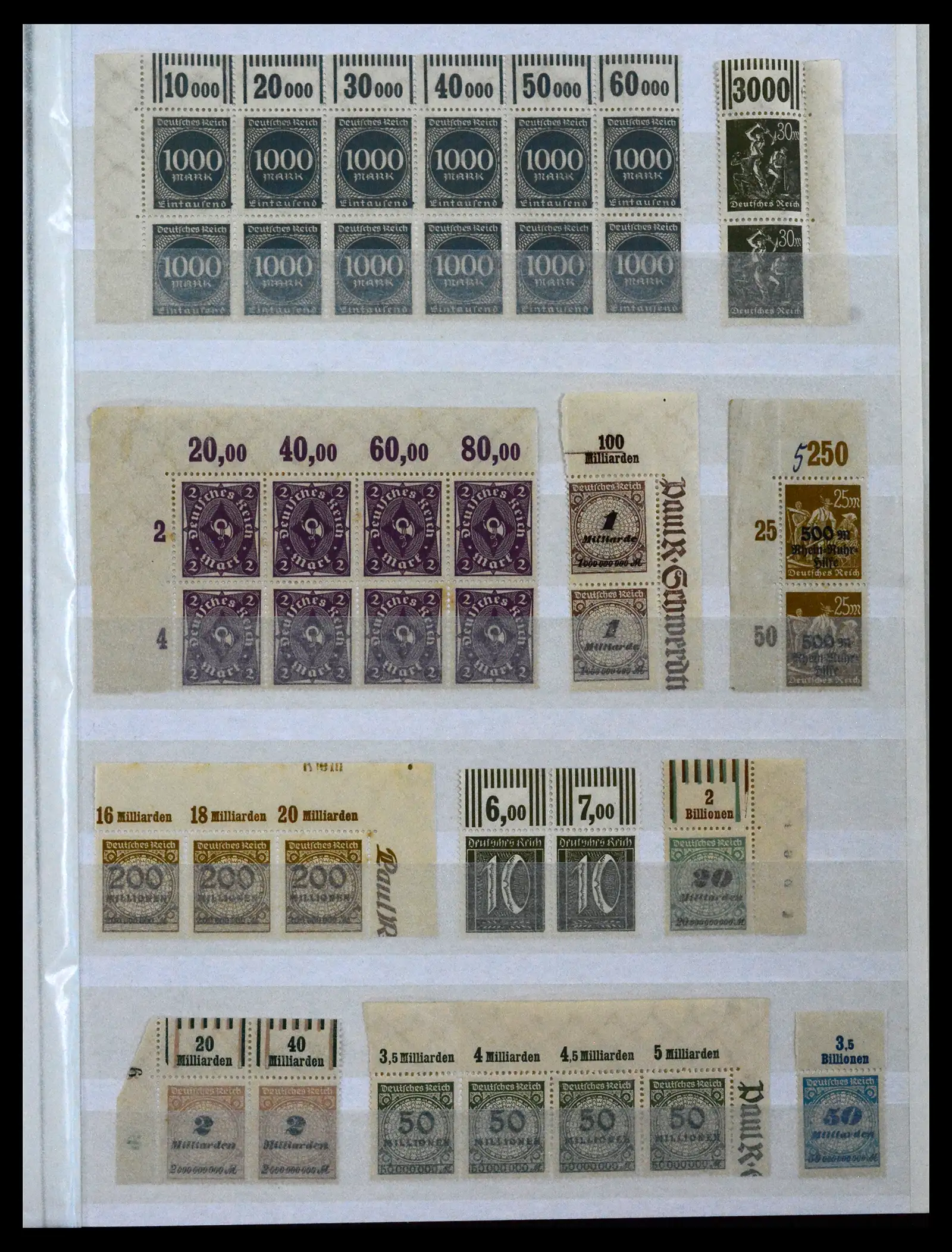 41896 0035 - Stamp collection 41896 German Reich Han numbers 1921-1923.