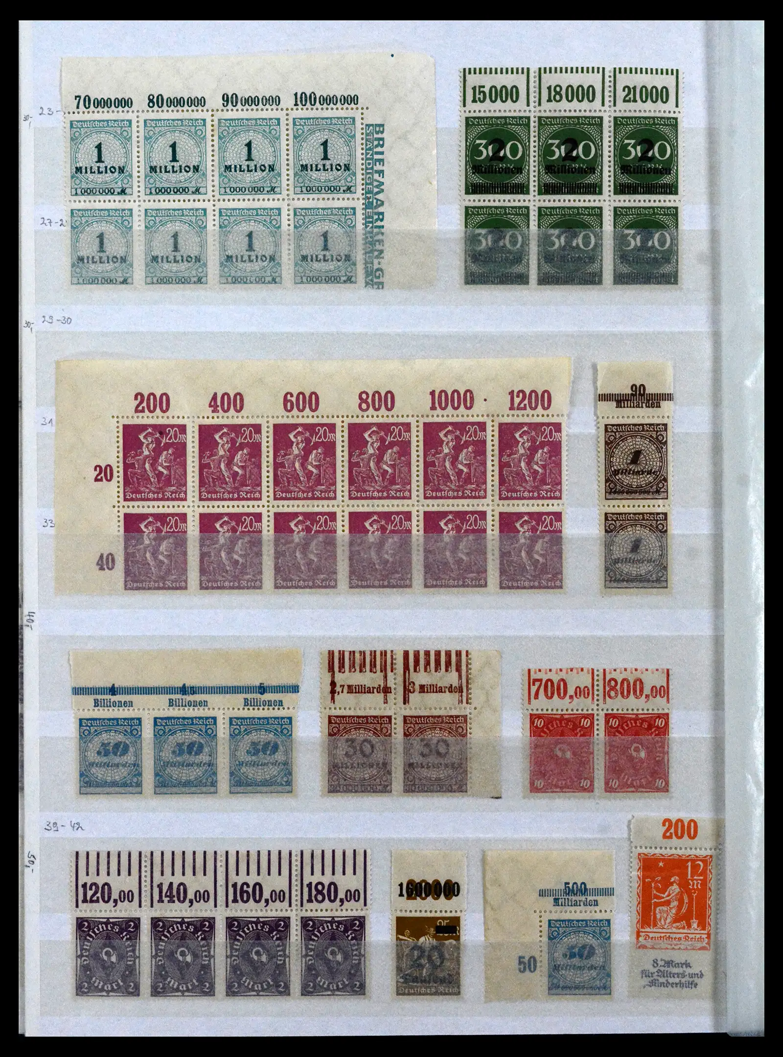 41896 0038 - Stamp collection 41896 German Reich Han numbers 1921-1923.