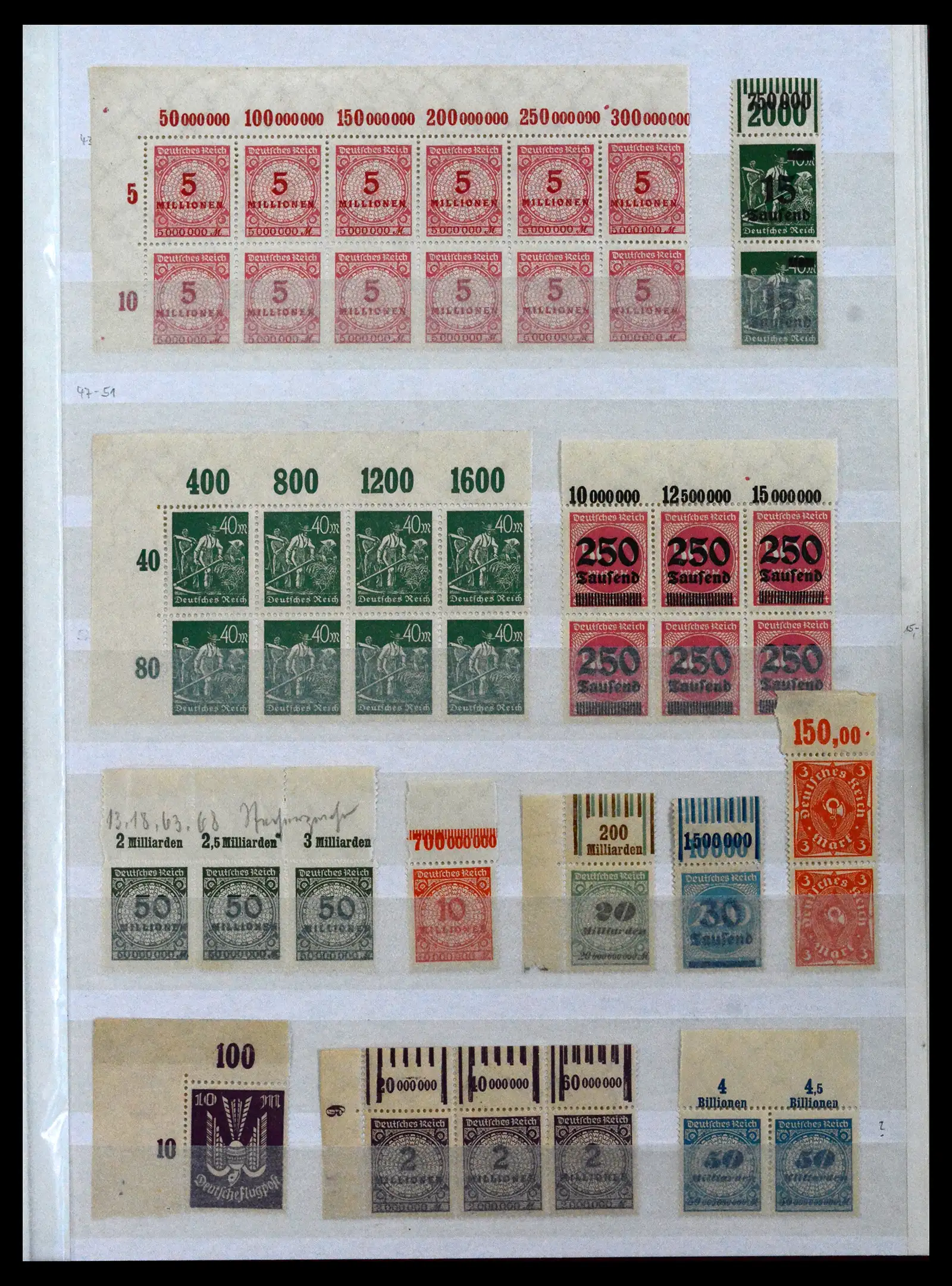 41896 0039 - Stamp collection 41896 German Reich Han numbers 1921-1923.