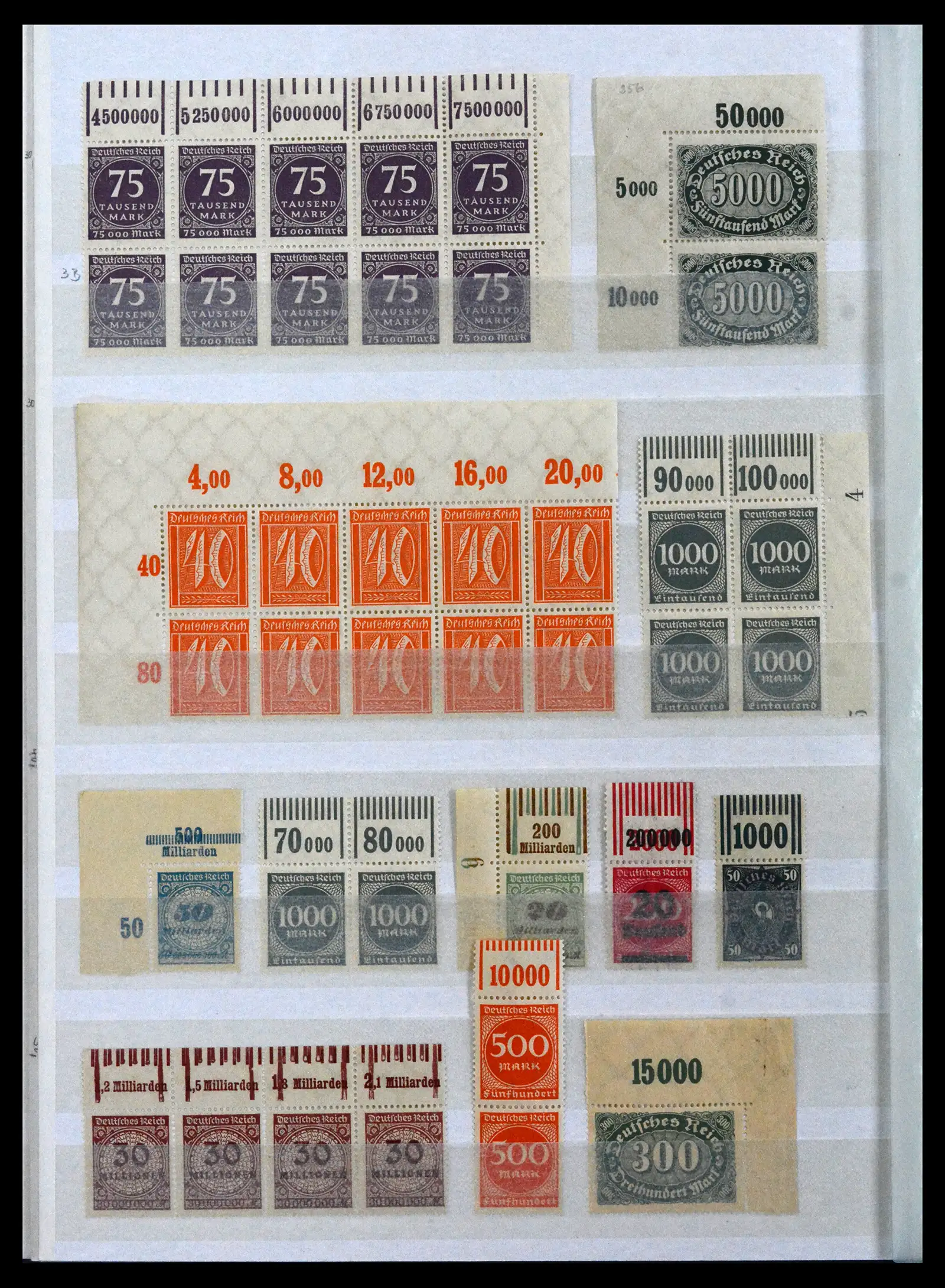 41896 0040 - Stamp collection 41896 German Reich Han numbers 1921-1923.