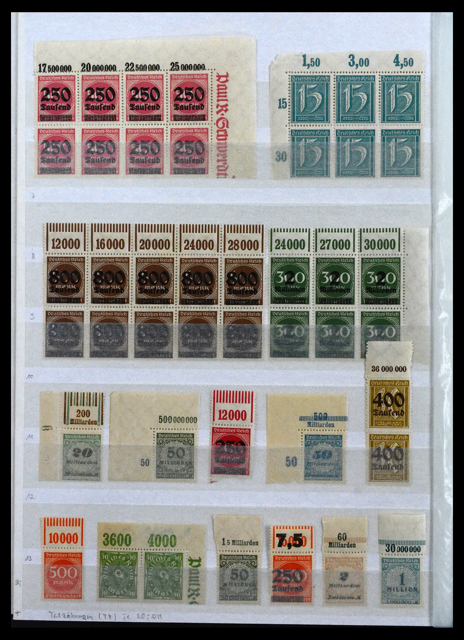 41896 0042 - Stamp collection 41896 German Reich Han numbers 1921-1923.