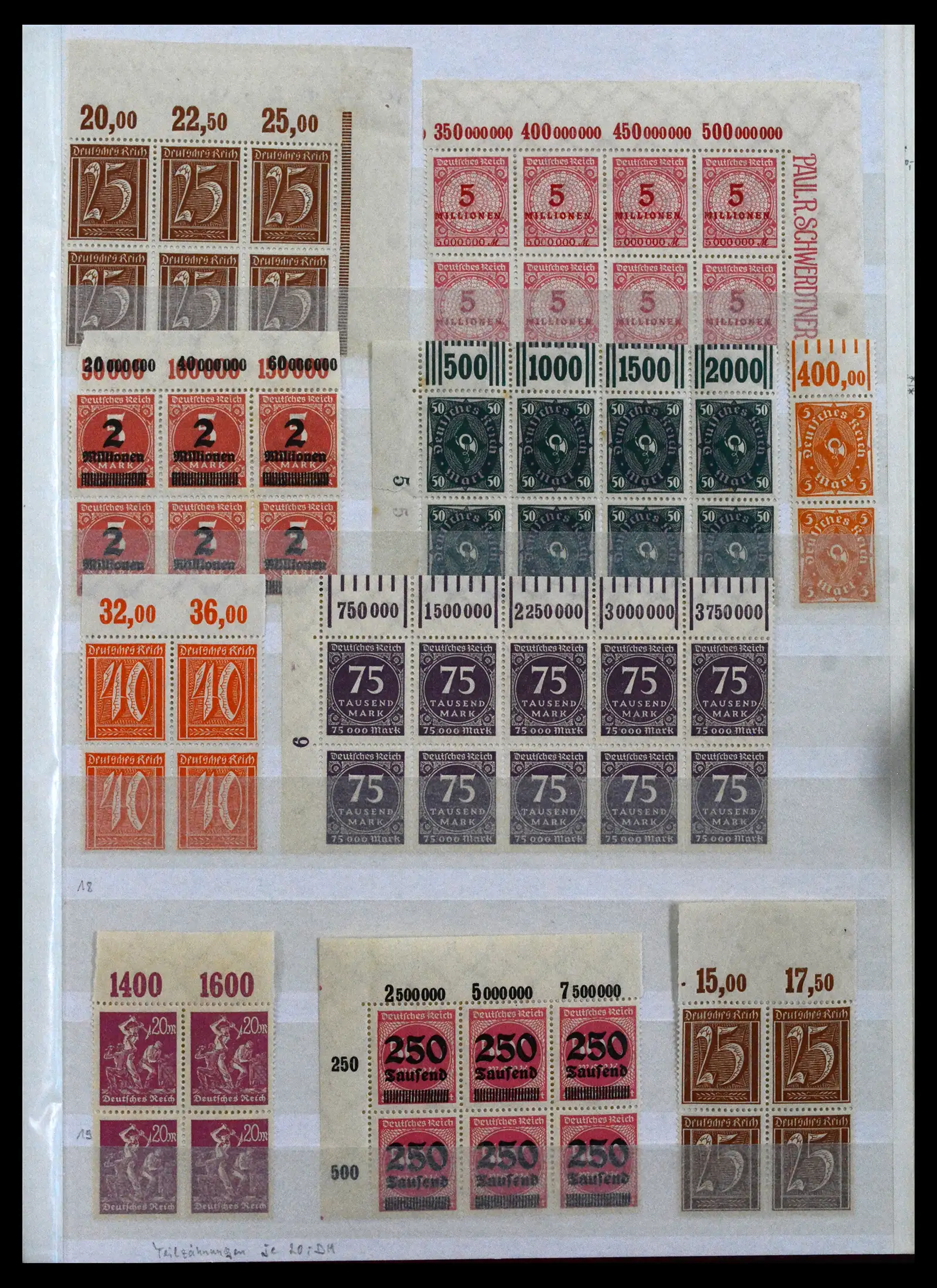 41896 0043 - Stamp collection 41896 German Reich Han numbers 1921-1923.