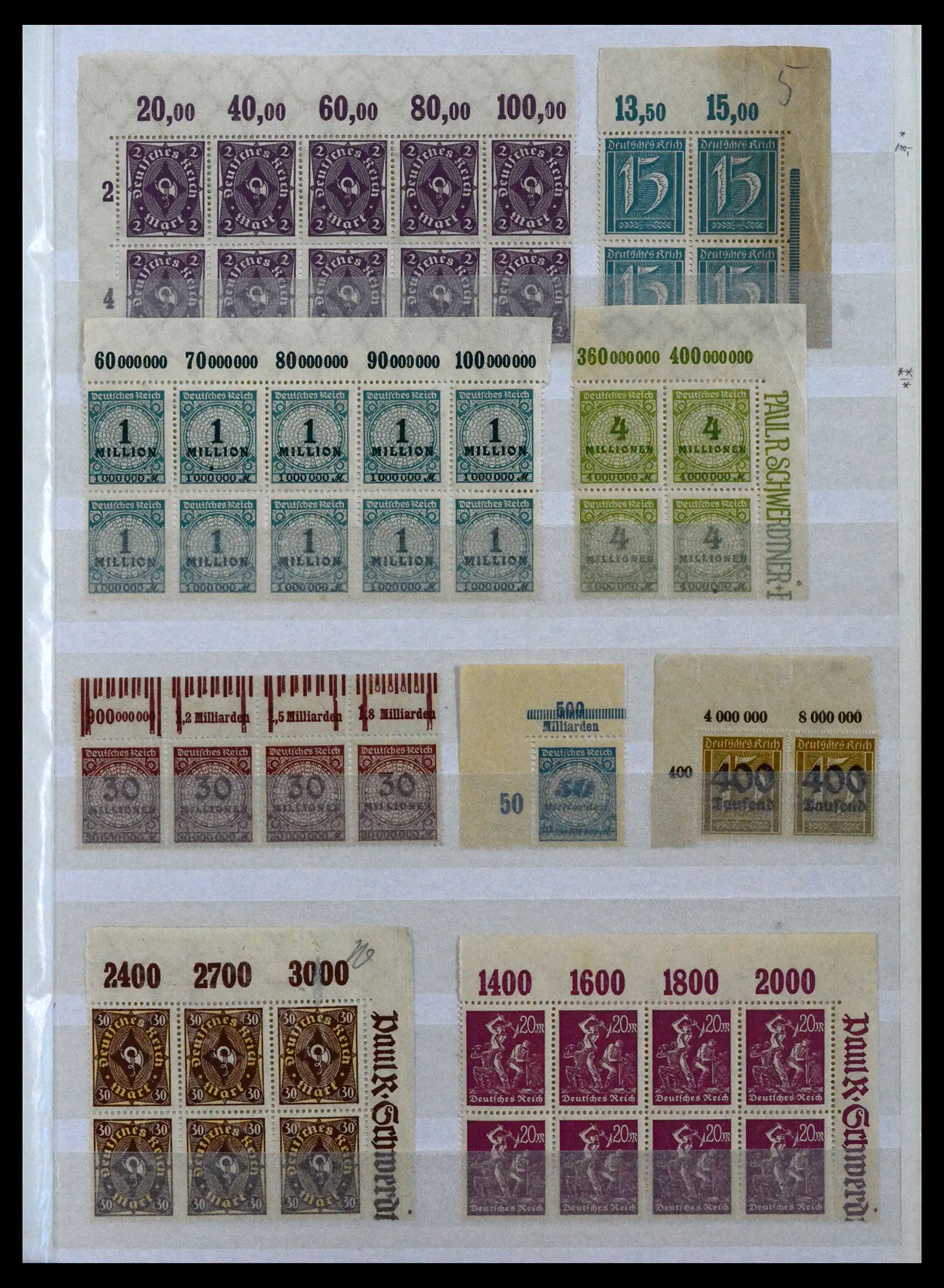 41896 0045 - Stamp collection 41896 German Reich Han numbers 1921-1923.