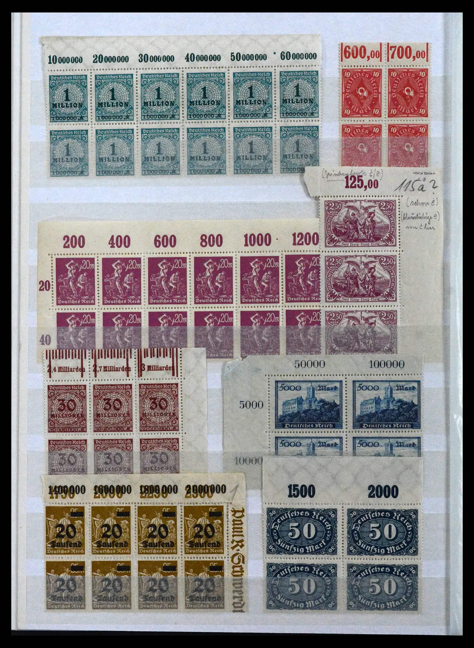 41896 0048 - Stamp collection 41896 German Reich Han numbers 1921-1923.