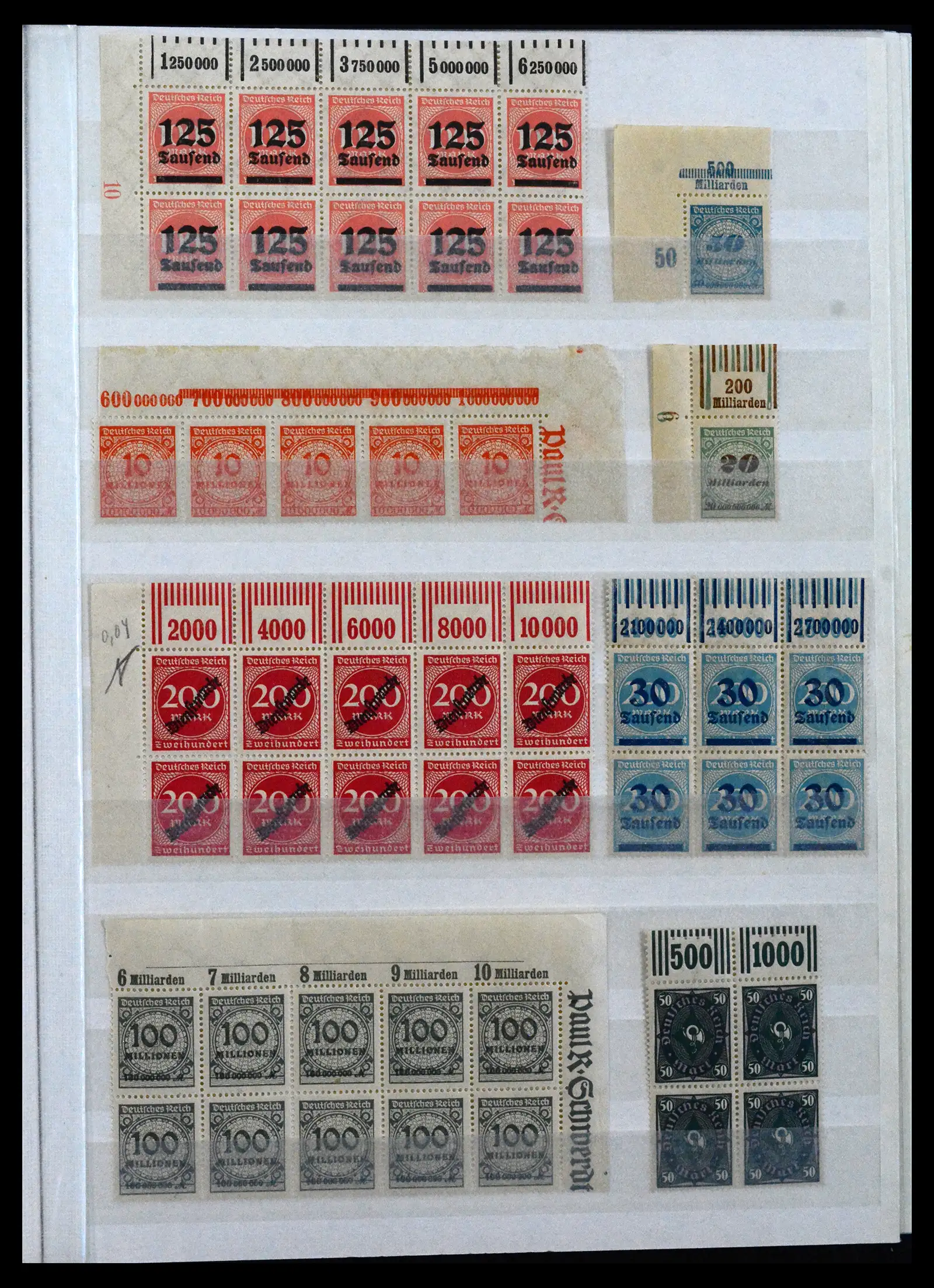 41896 0051 - Stamp collection 41896 German Reich Han numbers 1921-1923.