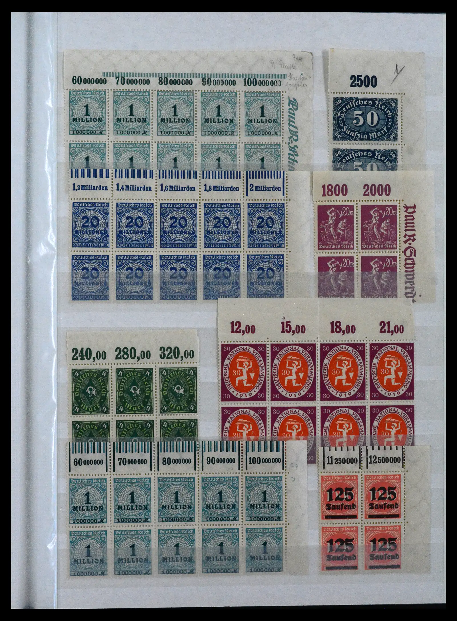41896 0053 - Stamp collection 41896 German Reich Han numbers 1921-1923.