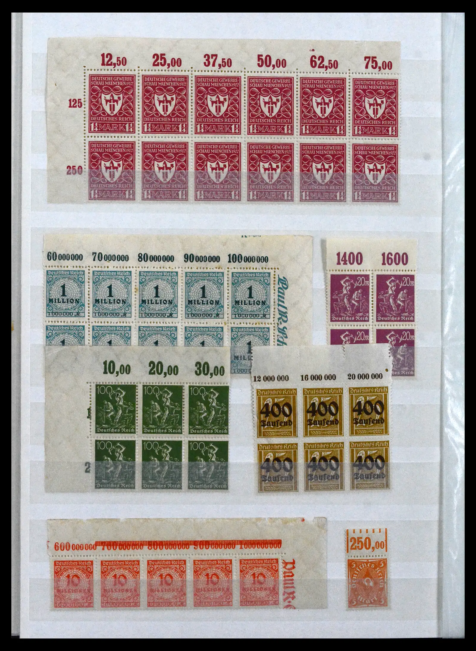 41896 0054 - Stamp collection 41896 German Reich Han numbers 1921-1923.