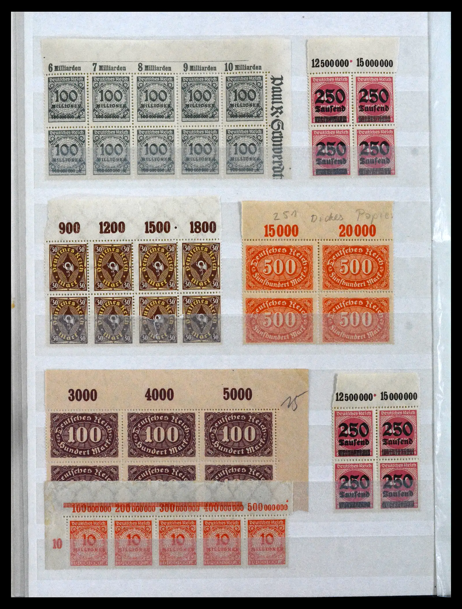 41896 0056 - Stamp collection 41896 German Reich Han numbers 1921-1923.