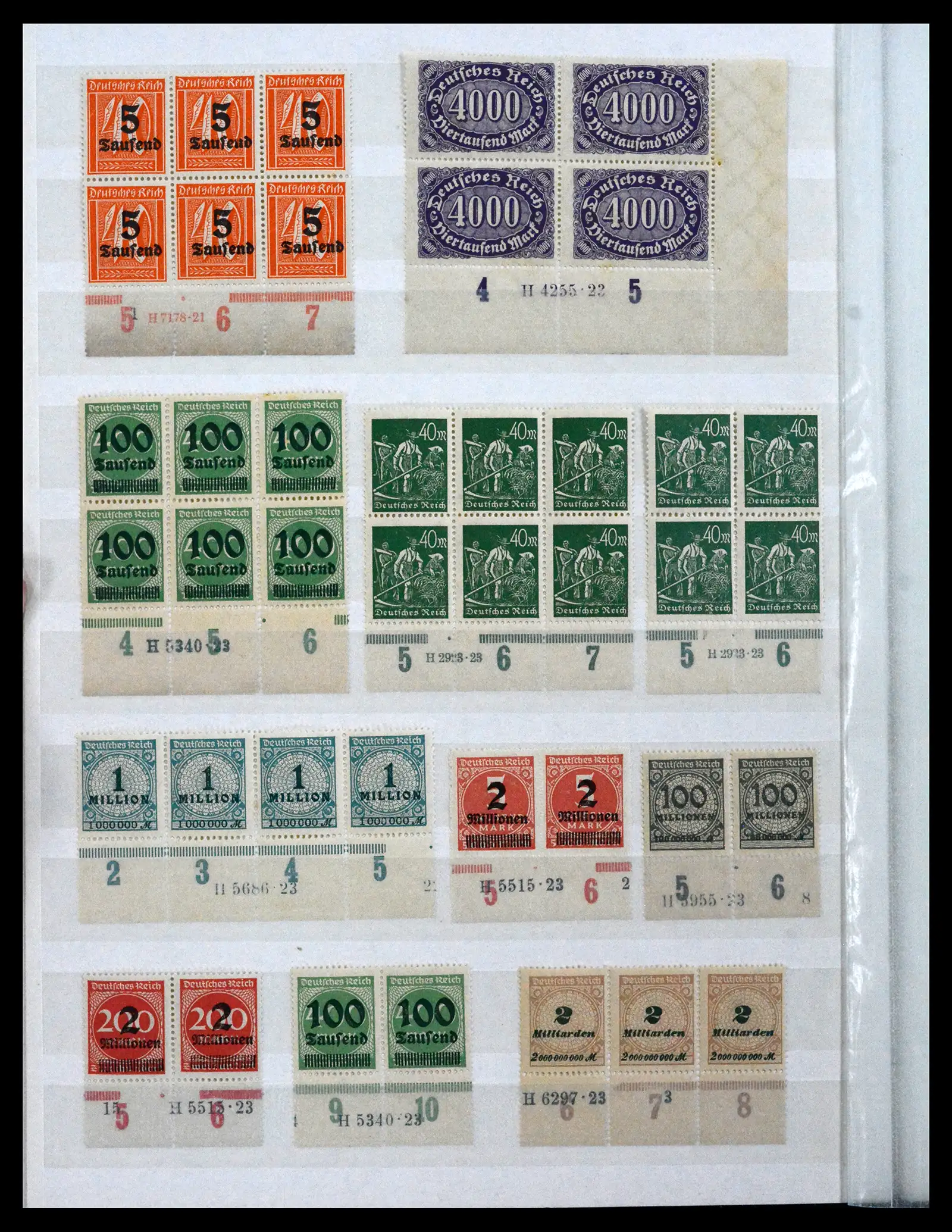41896 0064 - Stamp collection 41896 German Reich Han numbers 1921-1923.