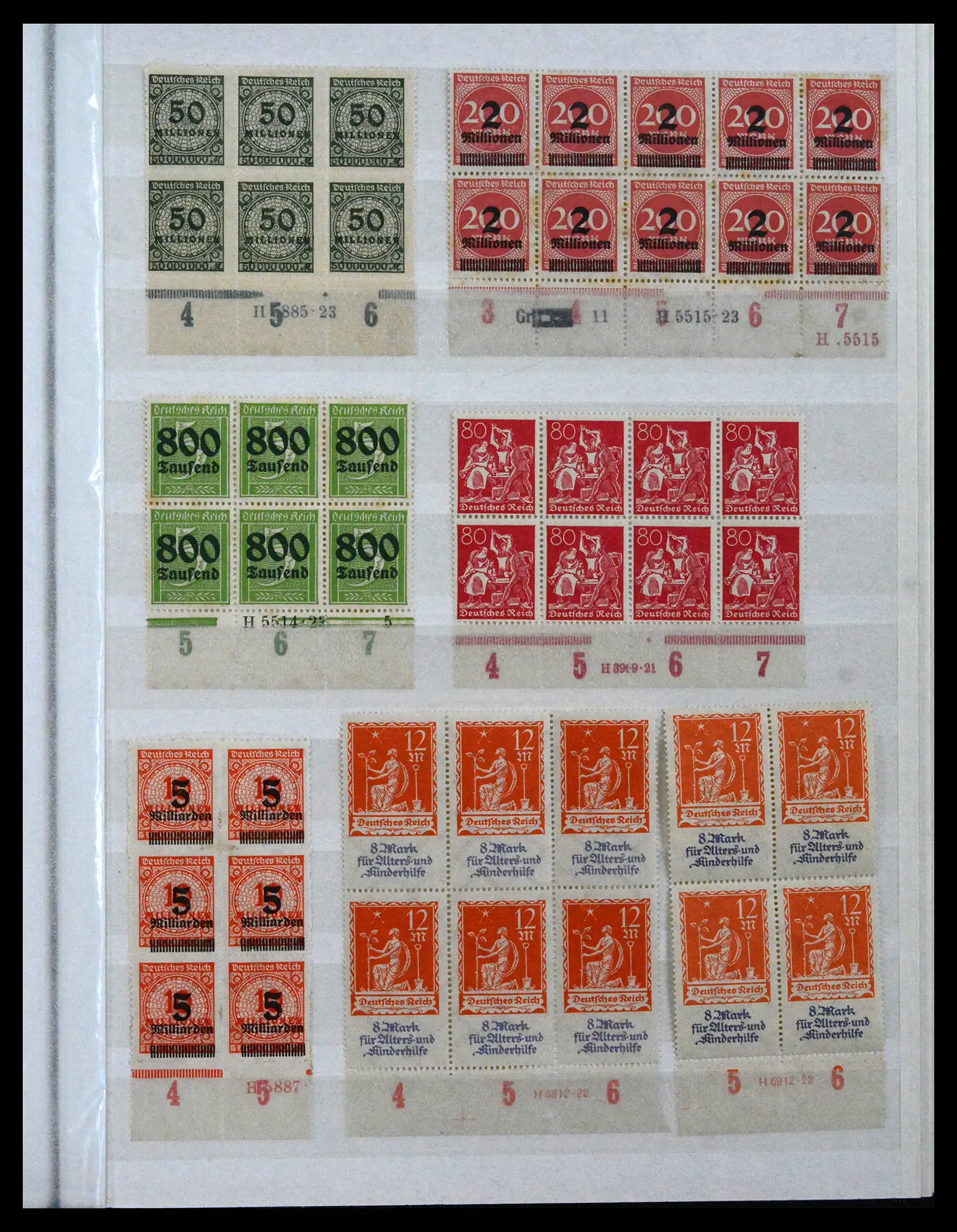 41896 0067 - Stamp collection 41896 German Reich Han numbers 1921-1923.