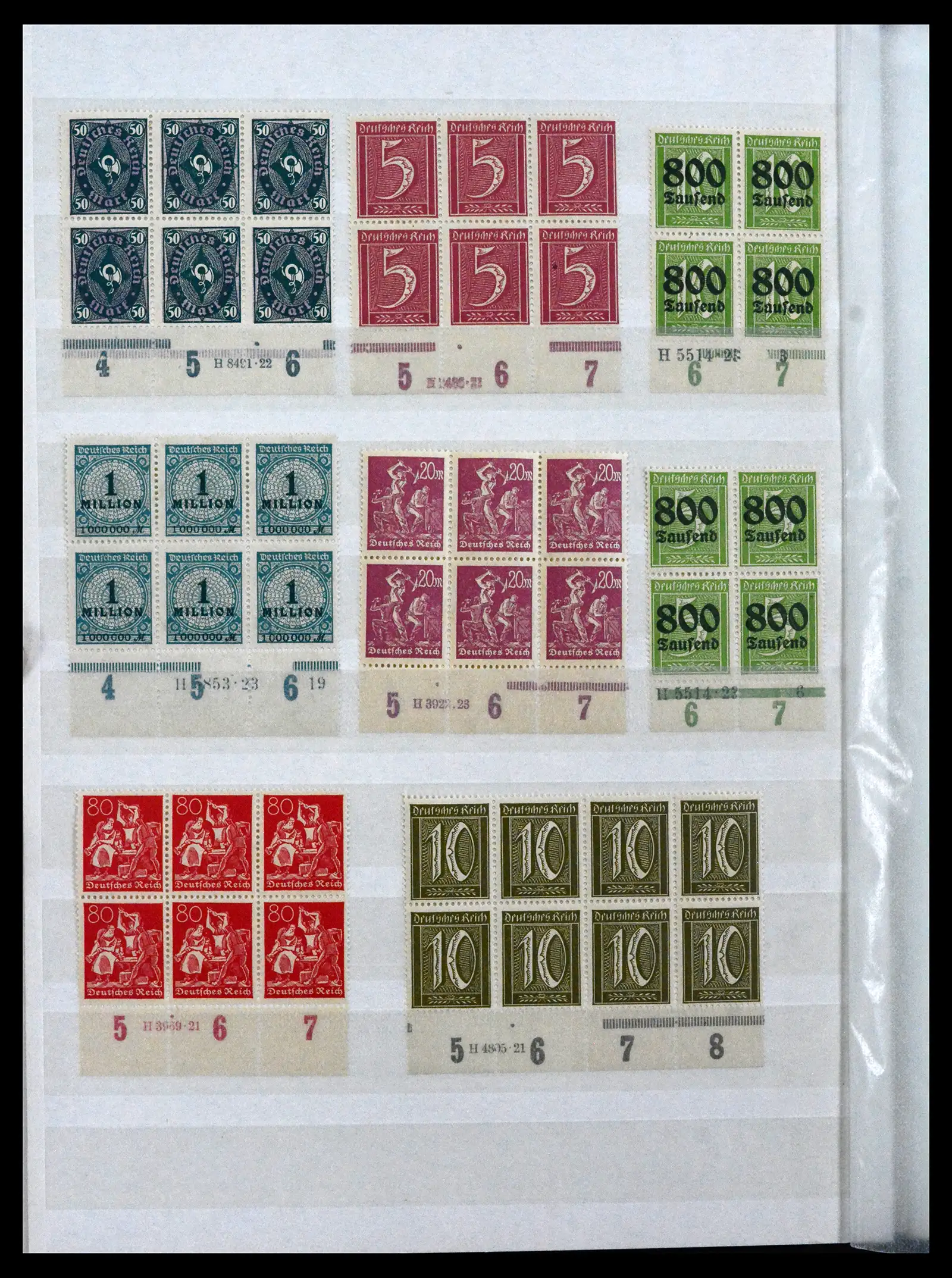 41896 0070 - Stamp collection 41896 German Reich Han numbers 1921-1923.